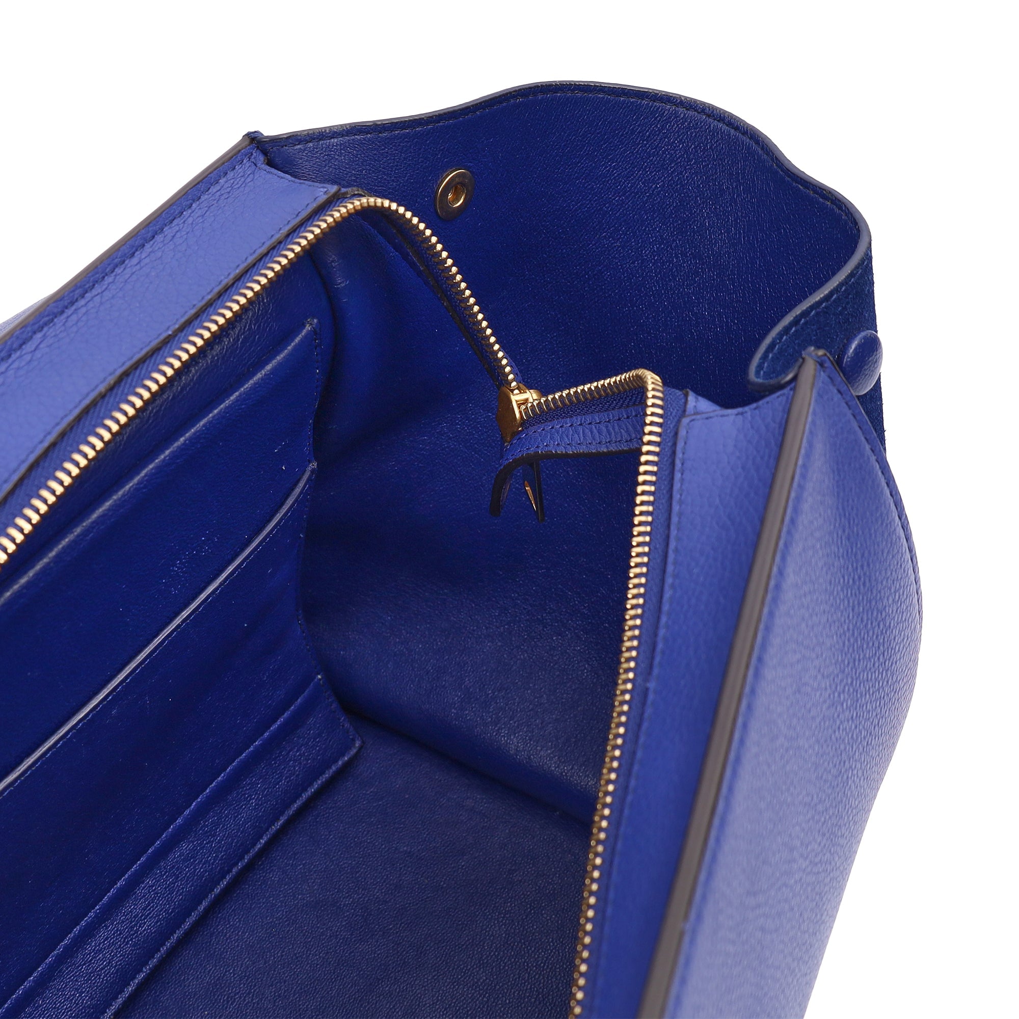 Celine Cross Body Trapeze - Small in Blue, Leather