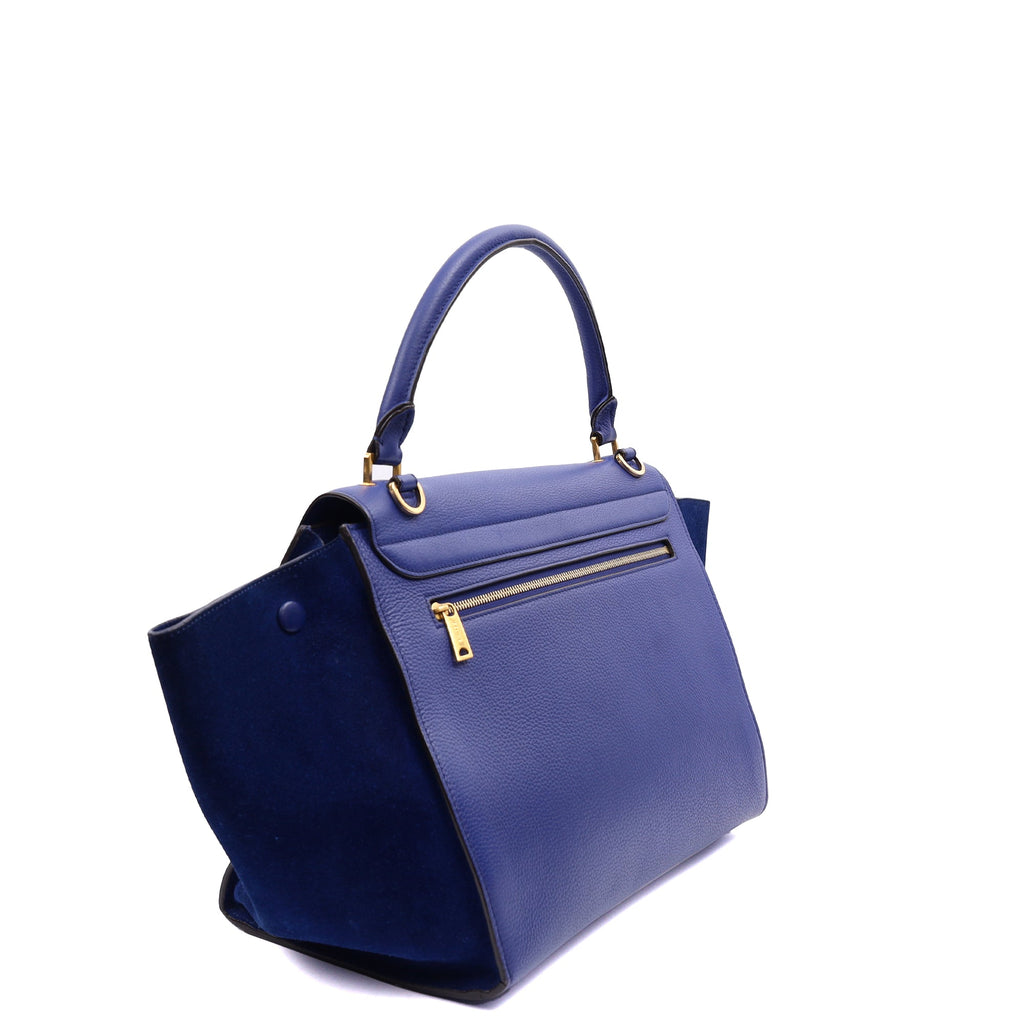 Celine Cross Body Trapeze - Small in Blue, Leather