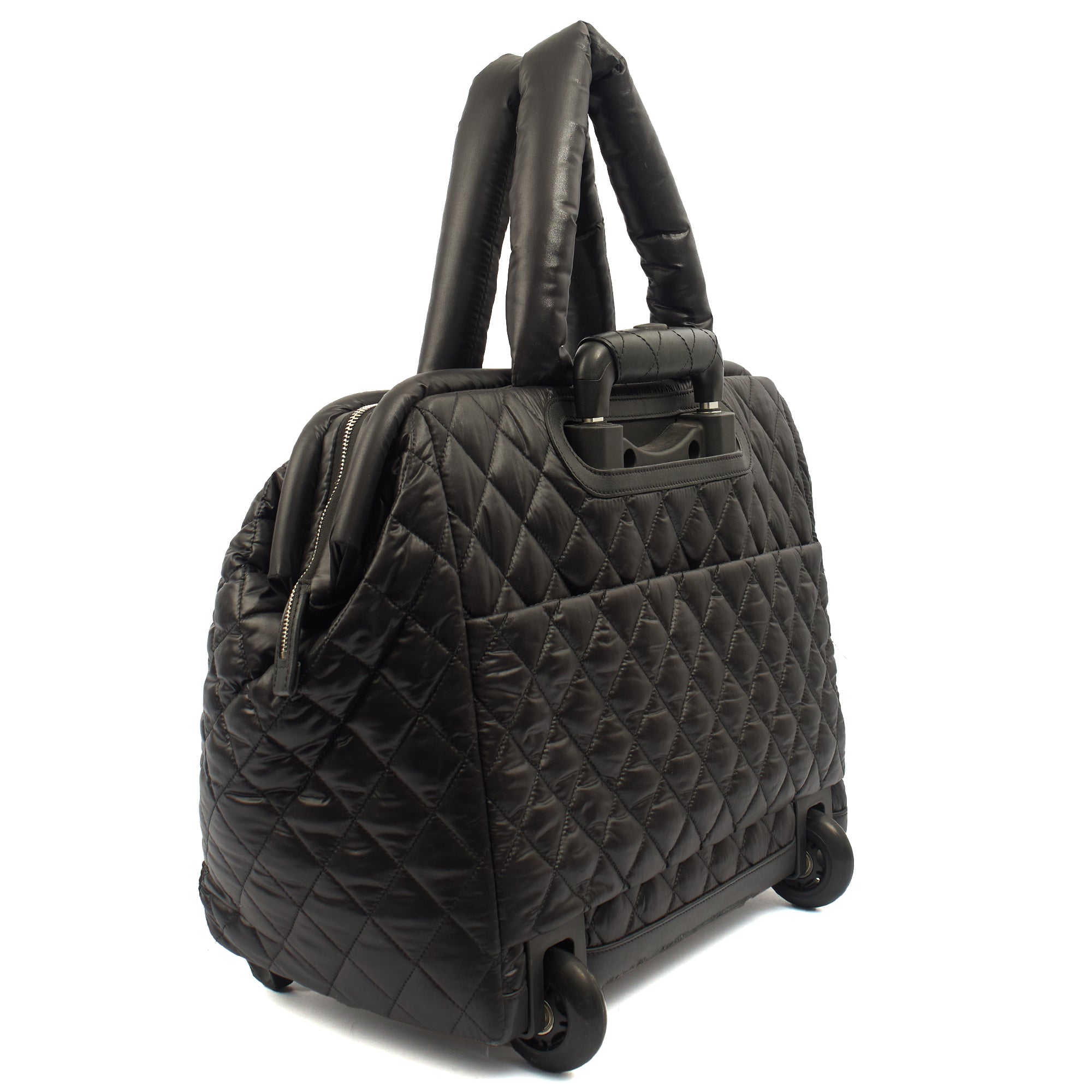 Chanel Wheeled Coco Cocoon in Black, Fabric