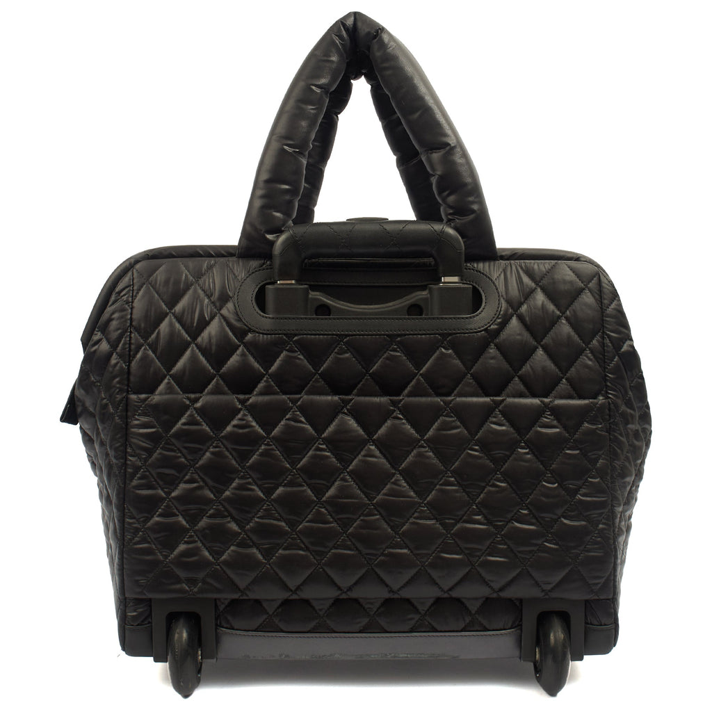 Chanel Wheeled Coco Cocoon in Black, Fabric