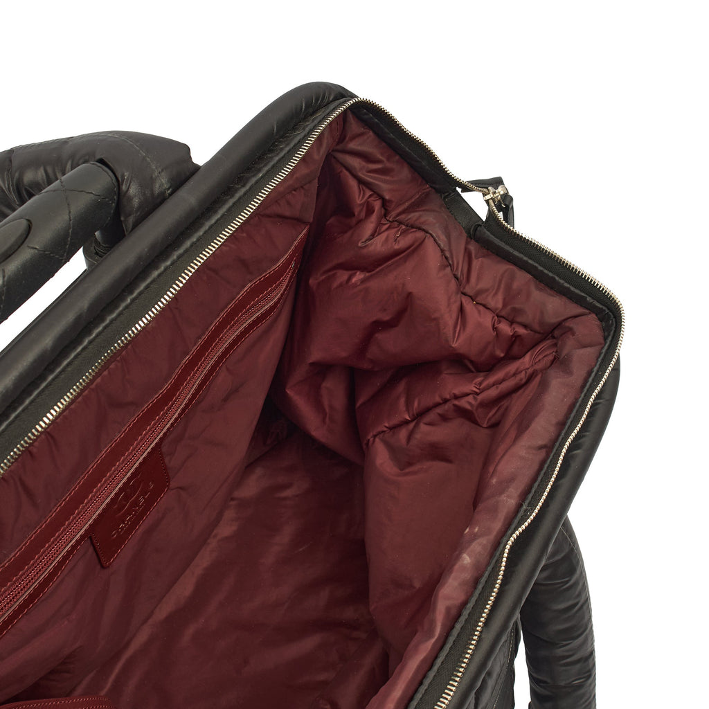 Chanel Wheeled Coco Cocoon in Black, Fabric