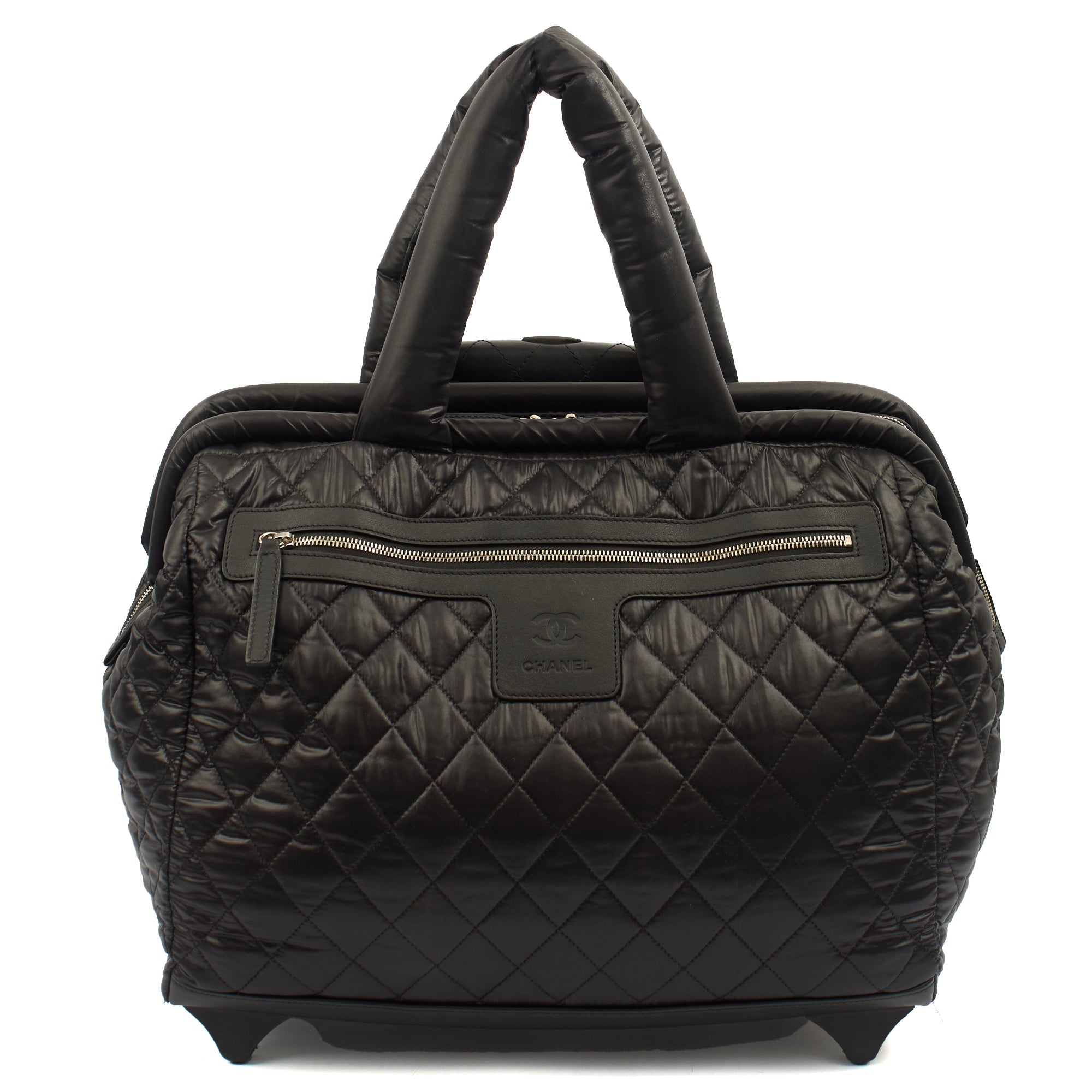 Chanel Wheeled Coco Cocoon in Black, Fabric