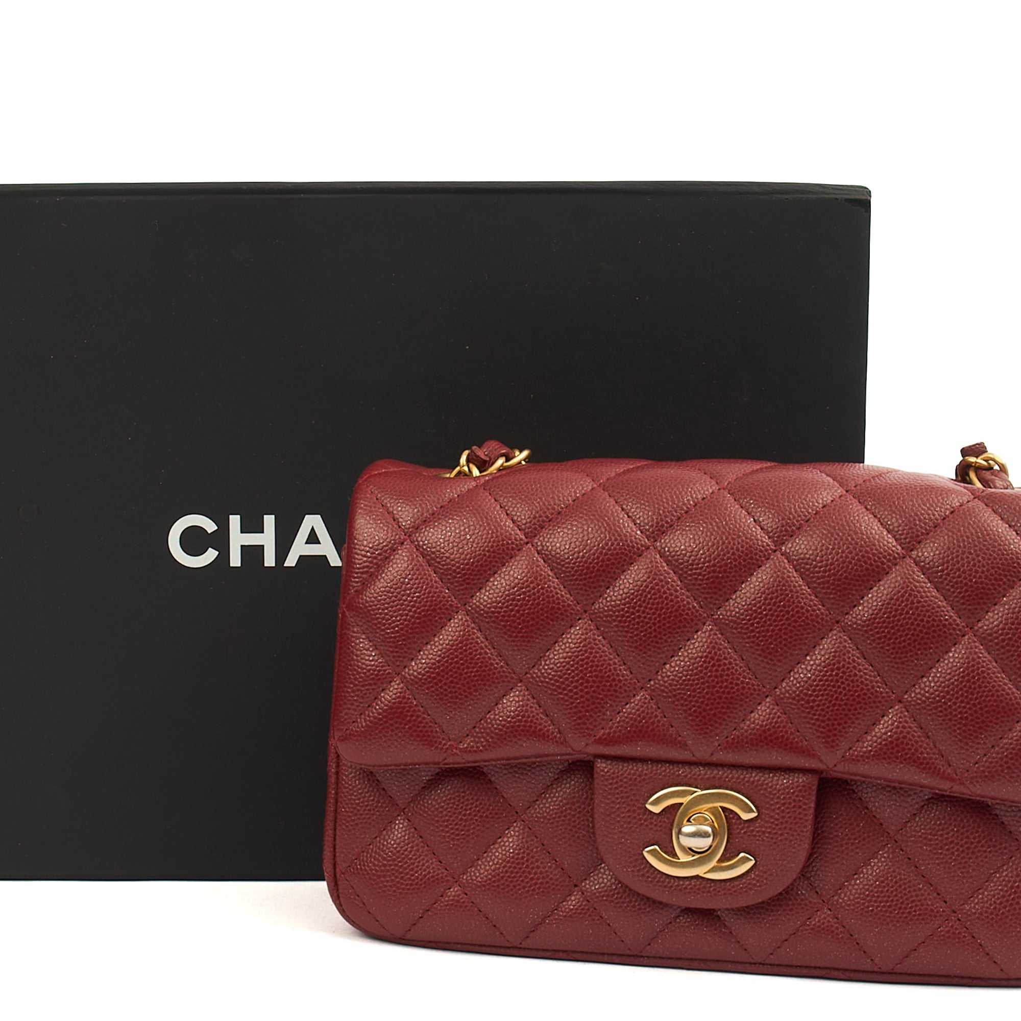 Chanel Mini Bag Classic - Mini (Rectangular) in Red, Caviar Leather
