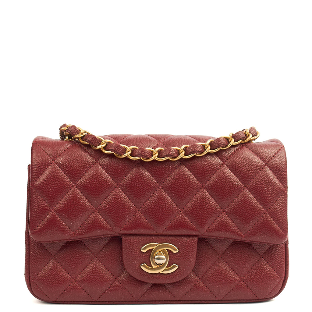 Chanel Mini Bag Classic - Mini (Rectangular) in Red, Caviar Leather