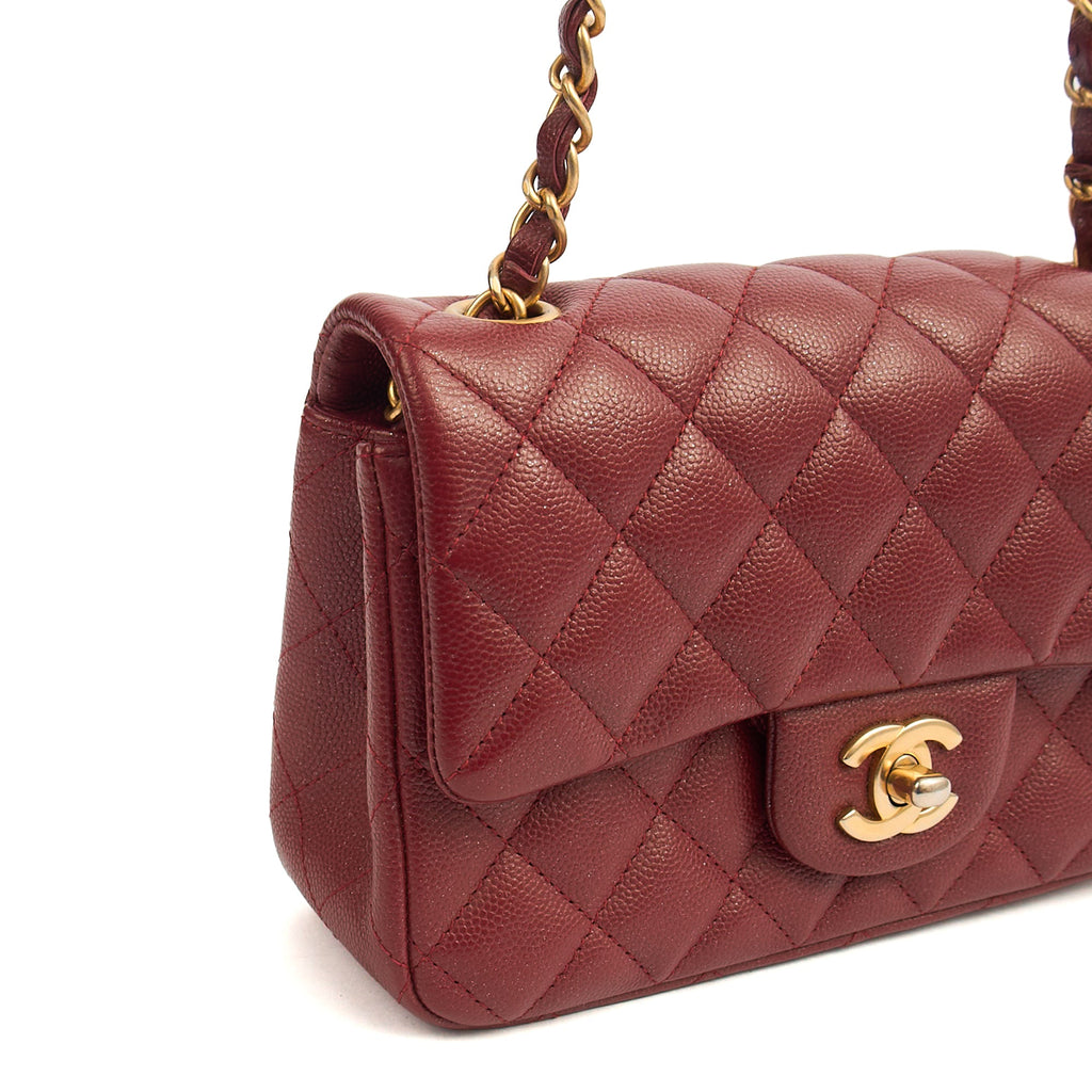 Chanel Mini Bag Classic - Mini (Rectangular) in Red, Caviar Leather