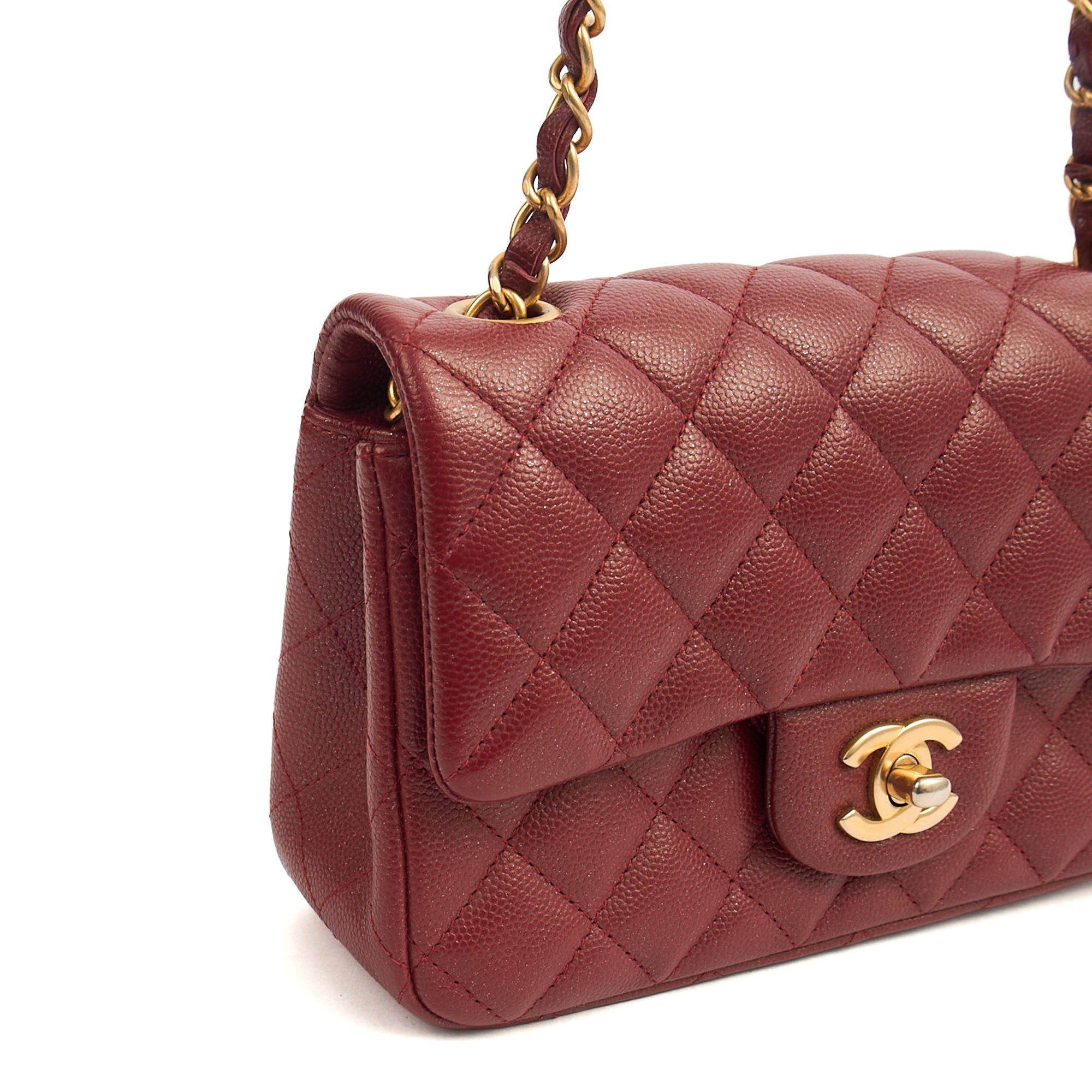 Chanel Mini Bag Classic - Mini (Rectangular) in Red, Caviar Leather