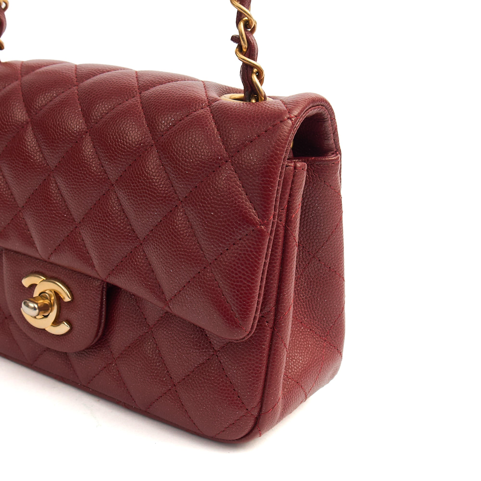 Chanel Mini Bag Classic - Mini (Rectangular) in Red, Caviar Leather