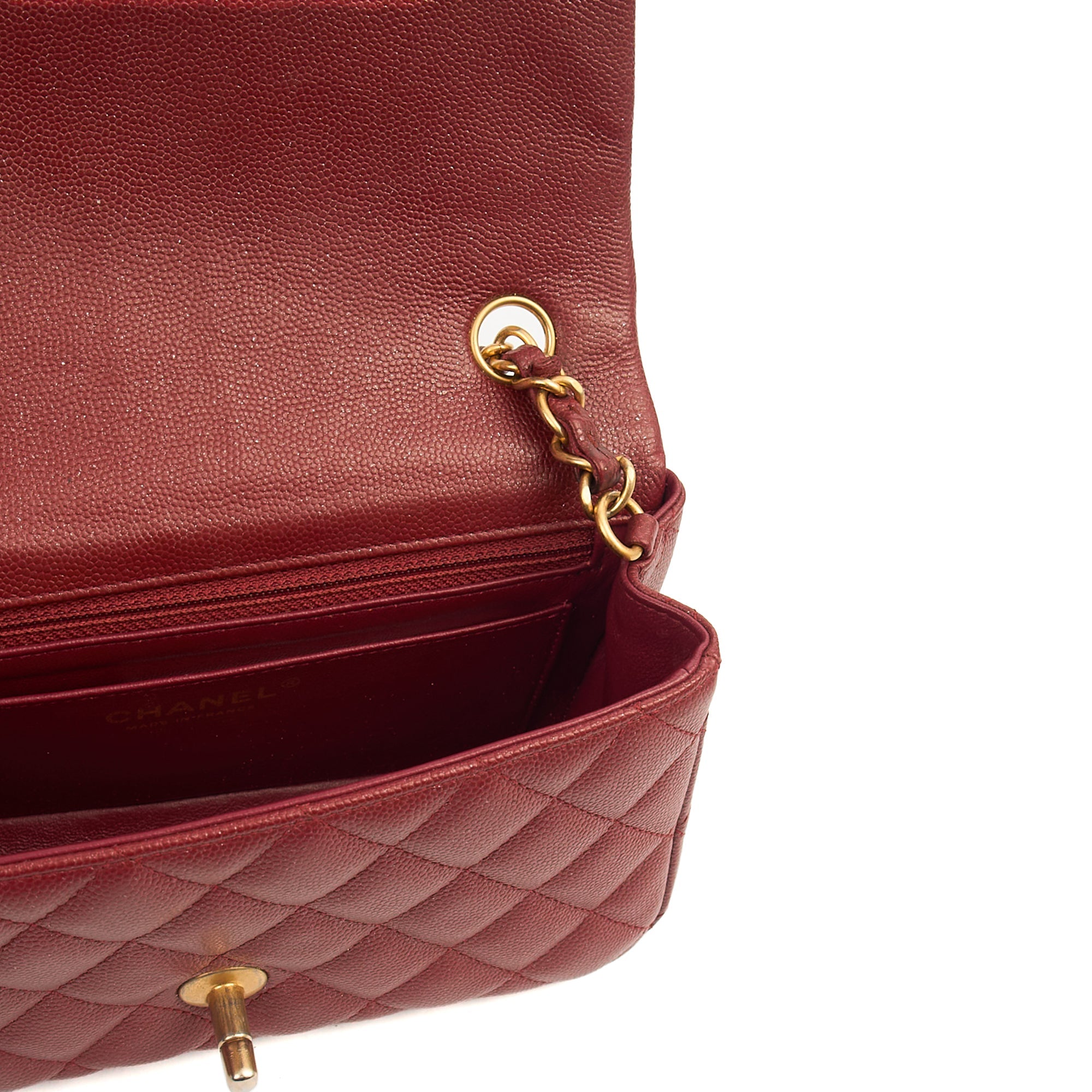 Chanel Mini Bag Classic - Mini (Rectangular) in Red, Caviar Leather