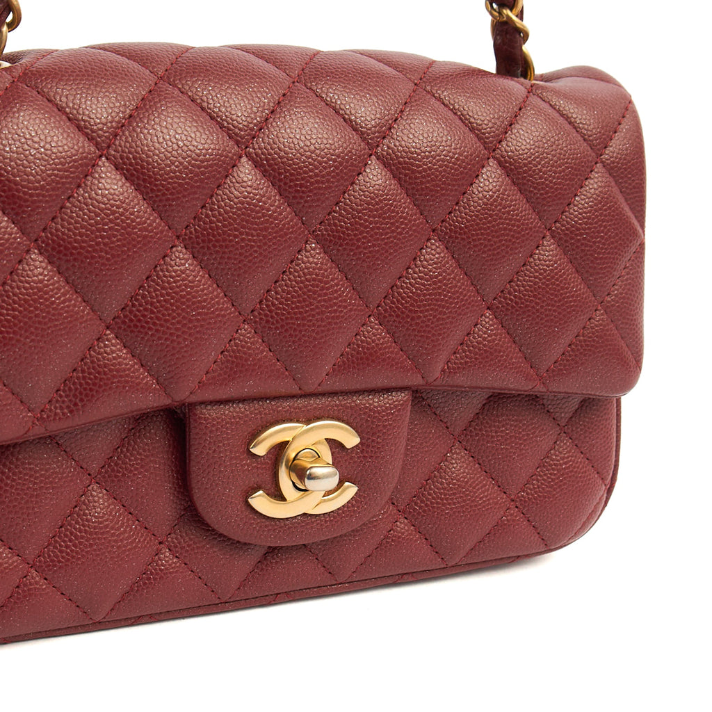 Chanel Mini Bag Classic - Mini (Rectangular) in Red, Caviar Leather
