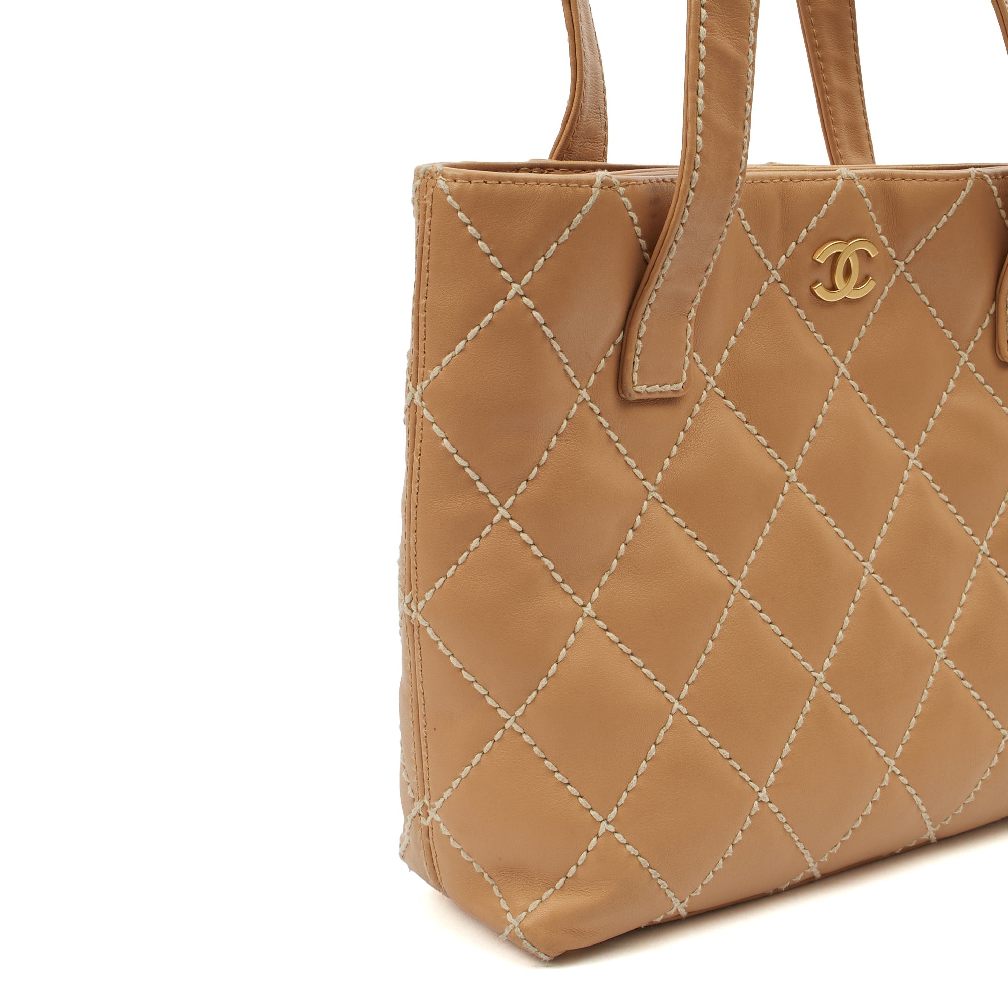 Chanel Tote Tote in Neutral, Calfskin Leather