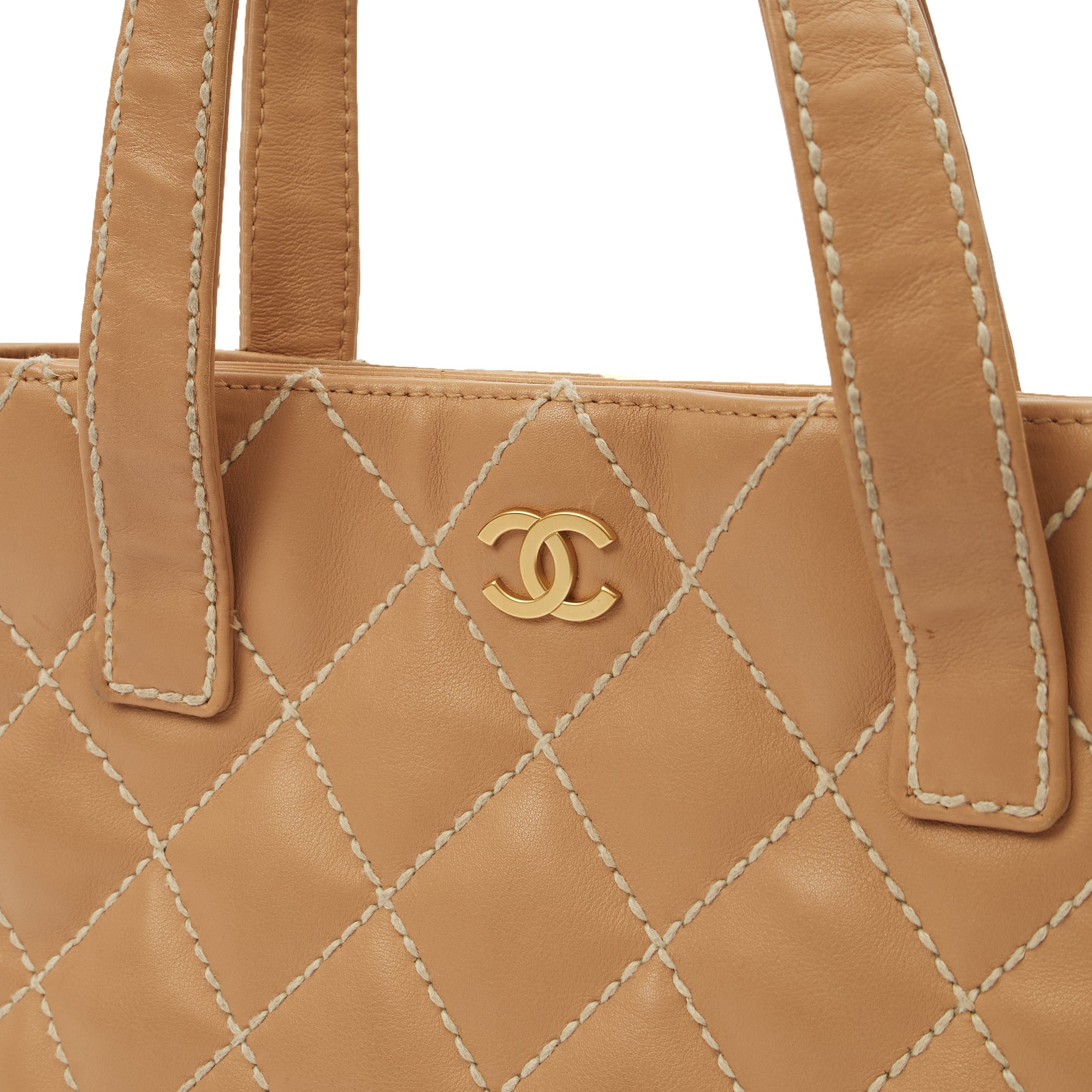 Chanel Tote Tote in Neutral, Calfskin Leather