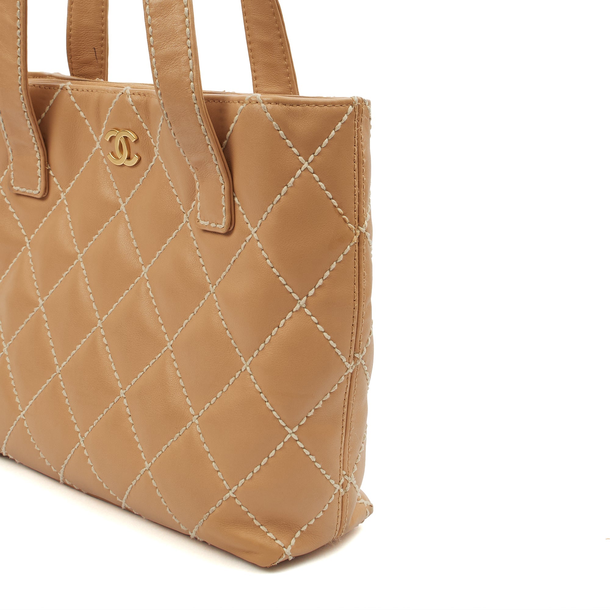 Chanel Tote Tote in Neutral, Calfskin Leather