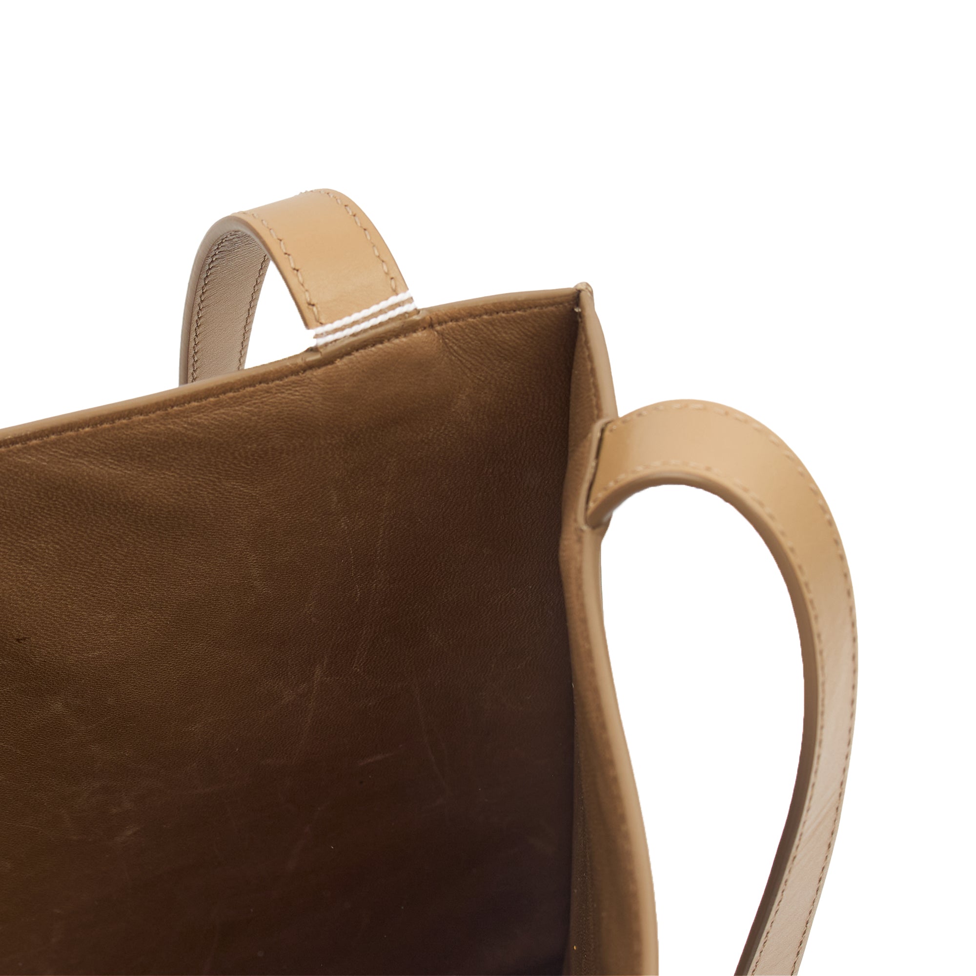 The Row Tote Flat Leather Tote in Brown, Leather