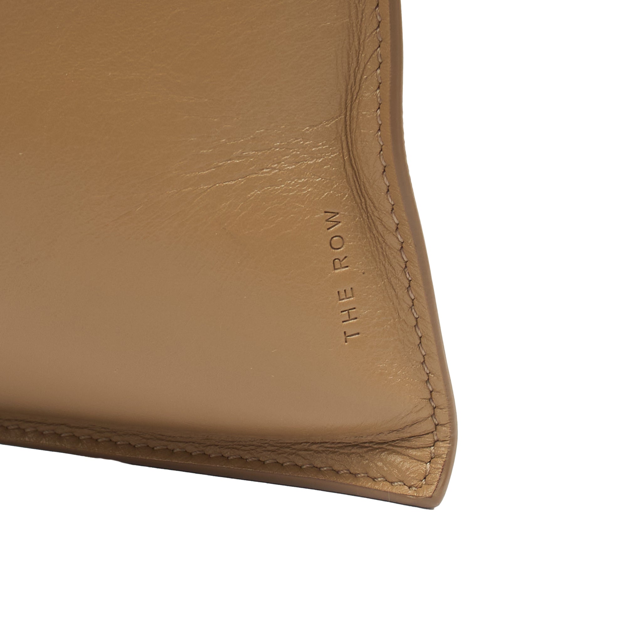 The Row Tote Flat Leather Tote in Brown, Leather