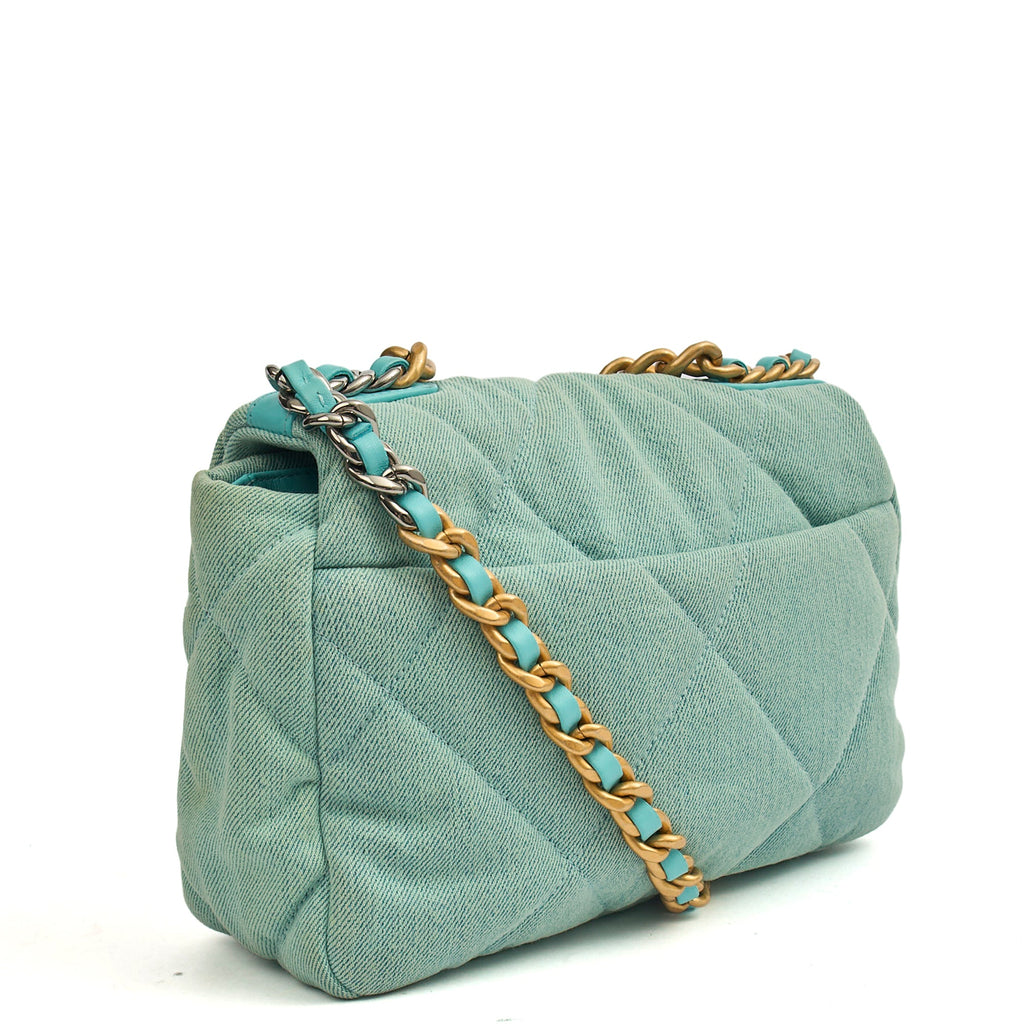 Chanel Cross Body Chanel 19 in Blue, Canvas