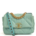 Chanel Cross Body Chanel 19 in Blue, Canvas