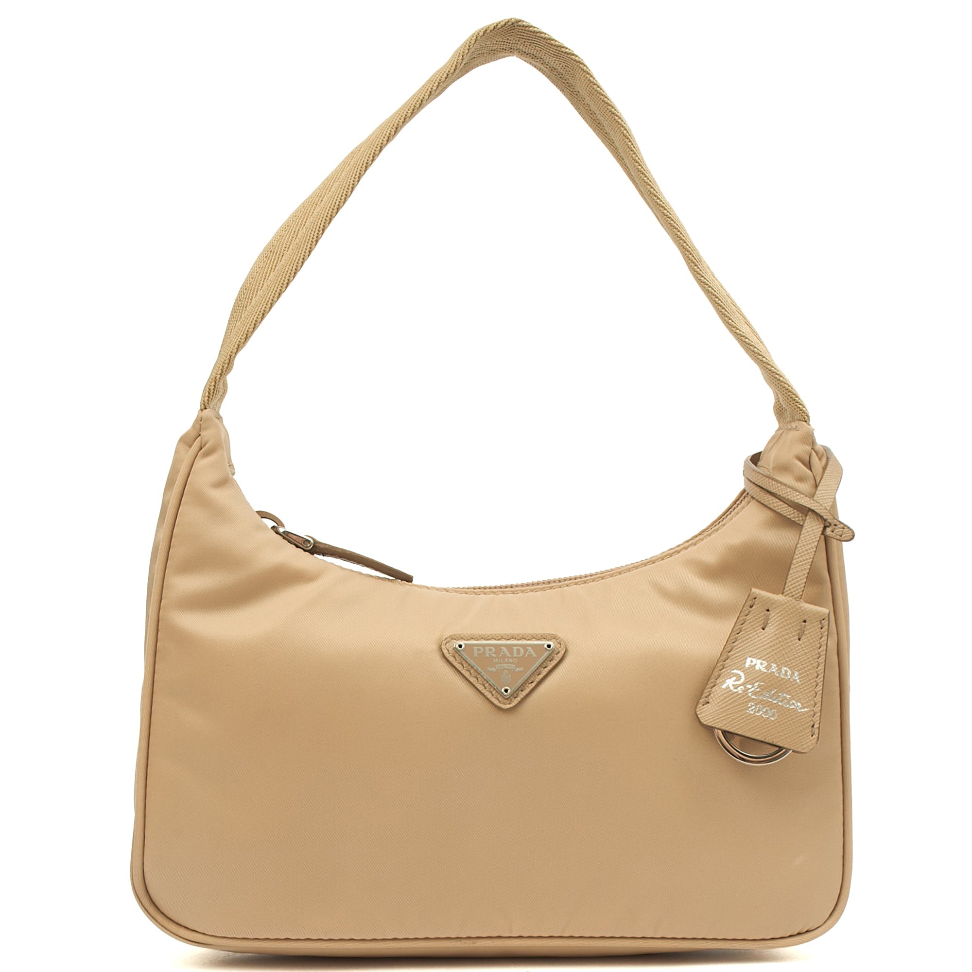 Prada Shoulder Bag Re-edition 2000 Nylon Mini Bag in Neutral, Nylon