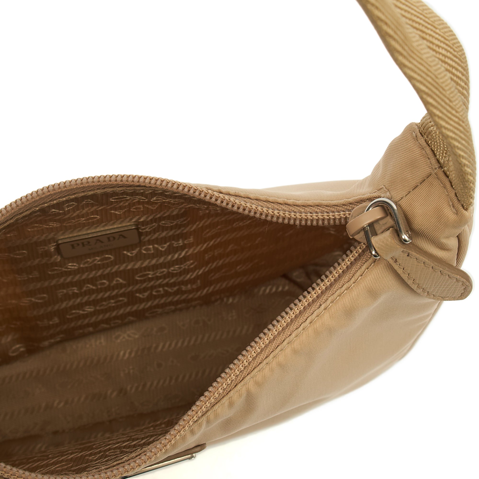 Prada Shoulder Bag Re-edition 2000 Nylon Mini Bag in Neutral, Nylon