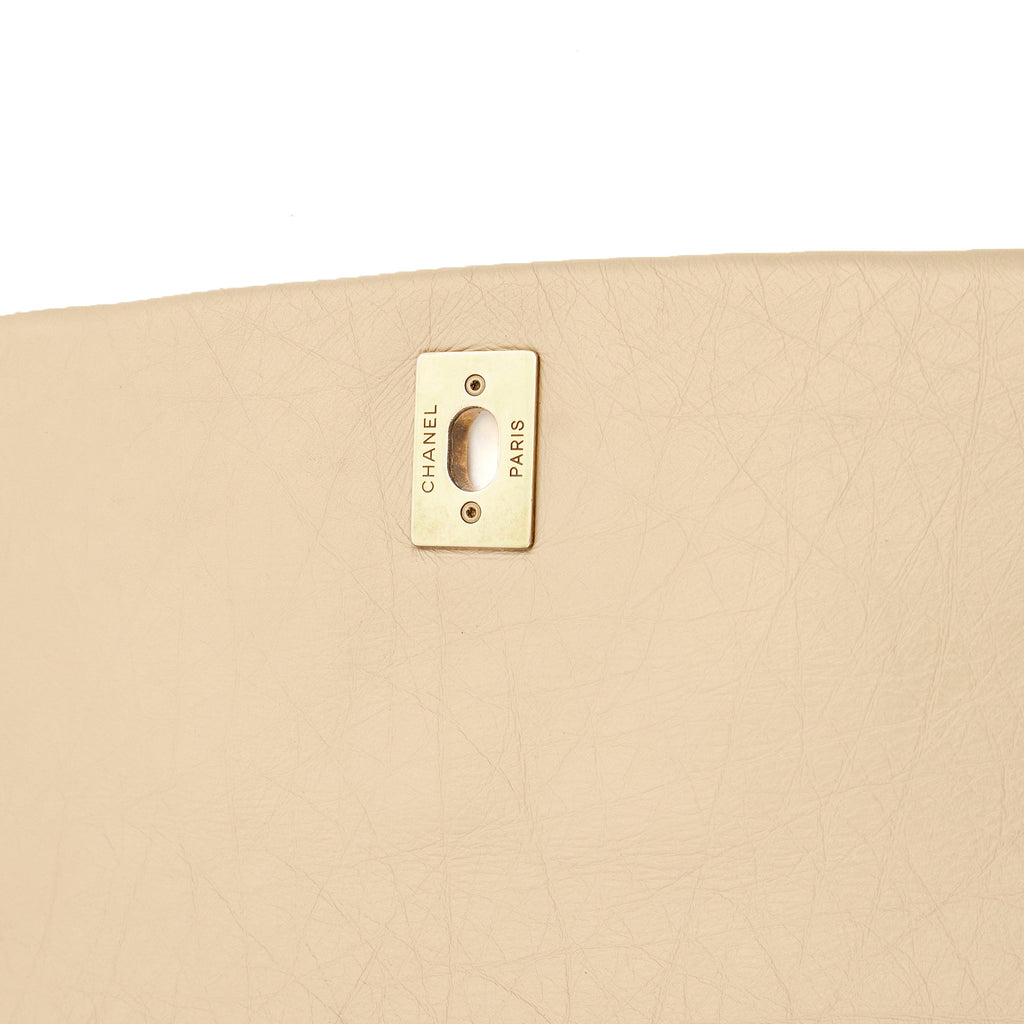 Chanel Shoulder Bag Chain Flap Bag in Neutral, Calfskin Leather