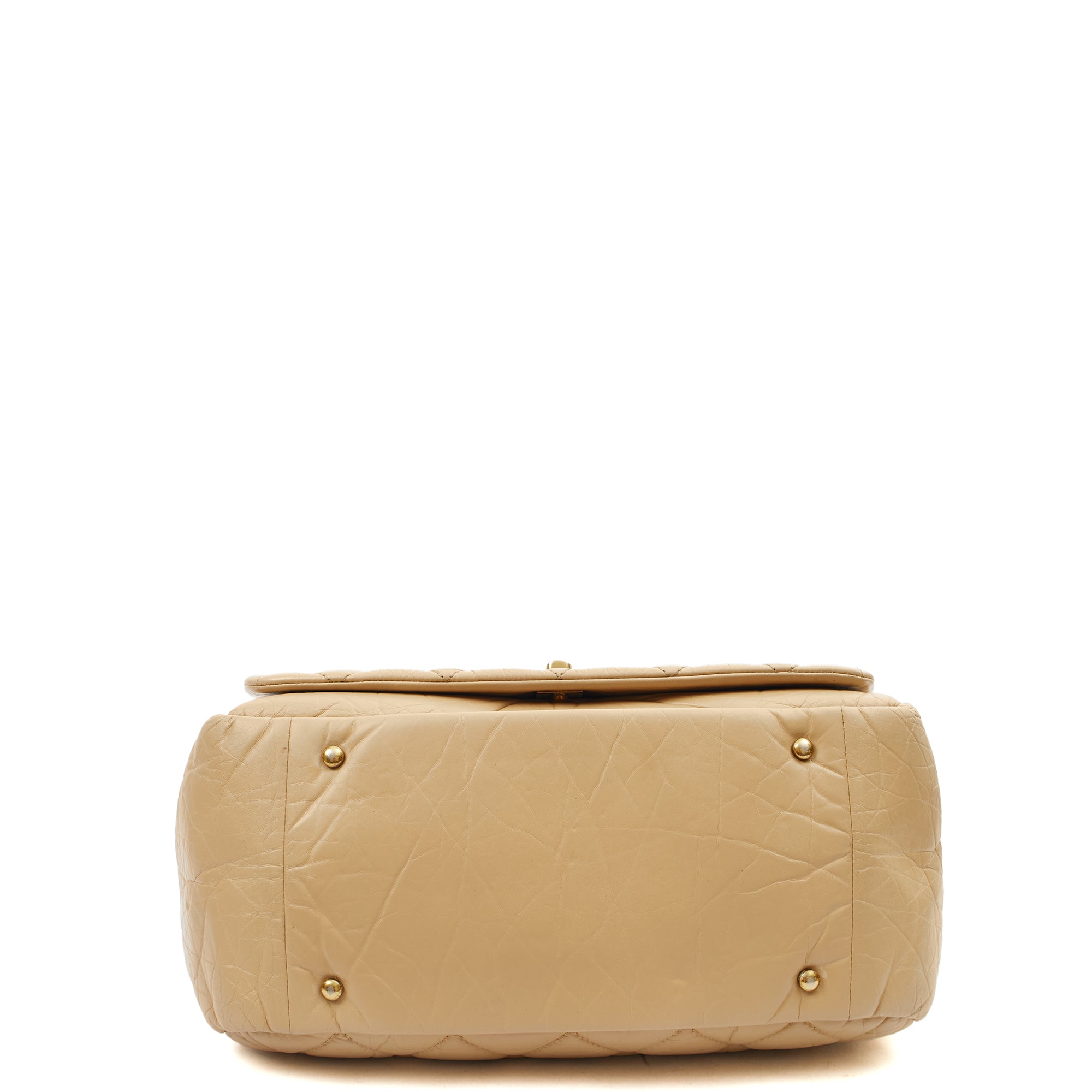 Chanel Shoulder Bag Chain Flap Bag in Neutral, Calfskin Leather
