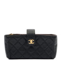 Chanel Purse Quilted CC holder in Black, Lambskin Leather