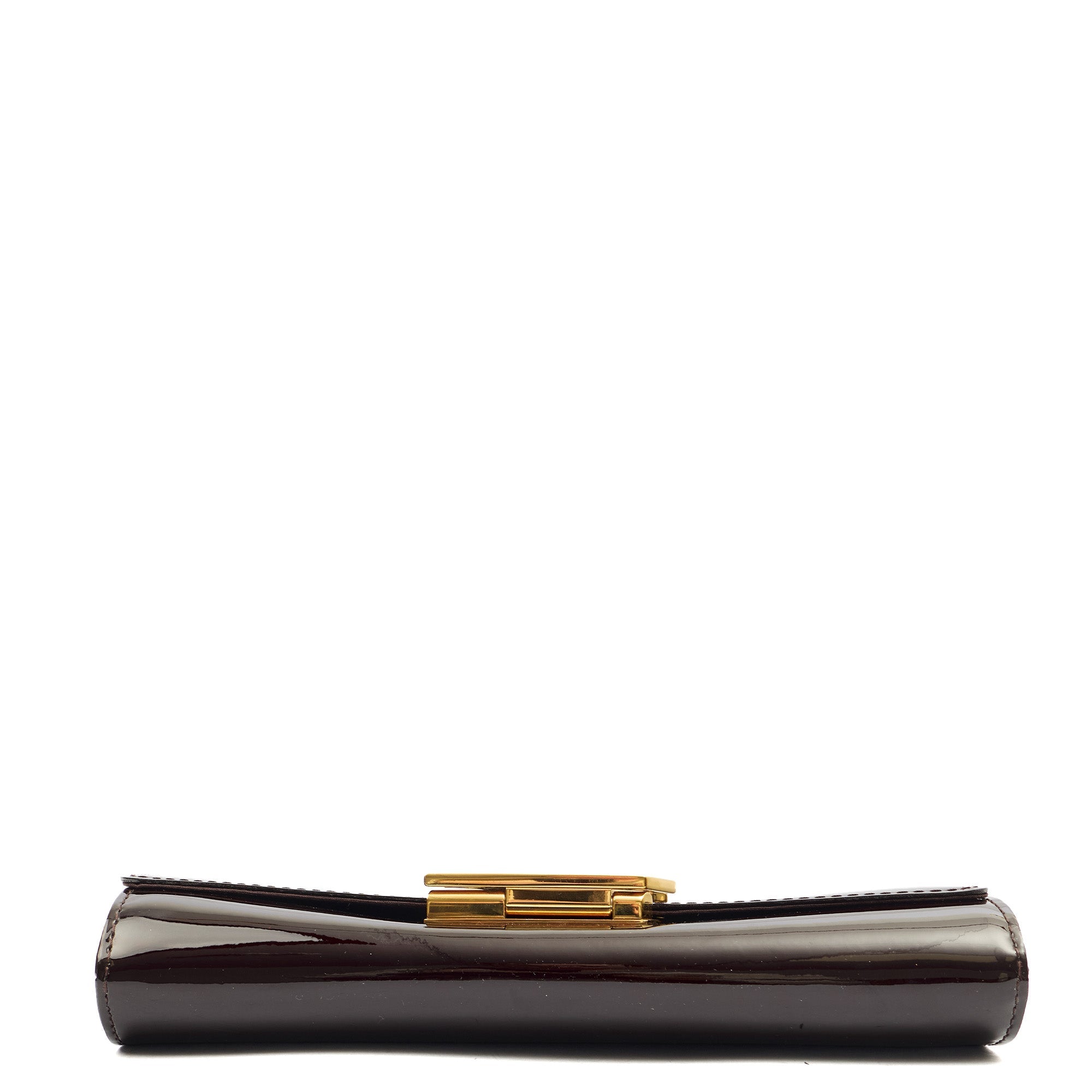 Louis Vuitton Shoulder Bag Chain Louise PM in Brown, Patent Leather