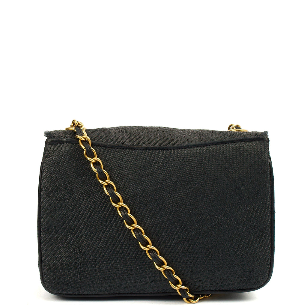 Chanel Cross Body Vintage Flap Bag  in Black, Other