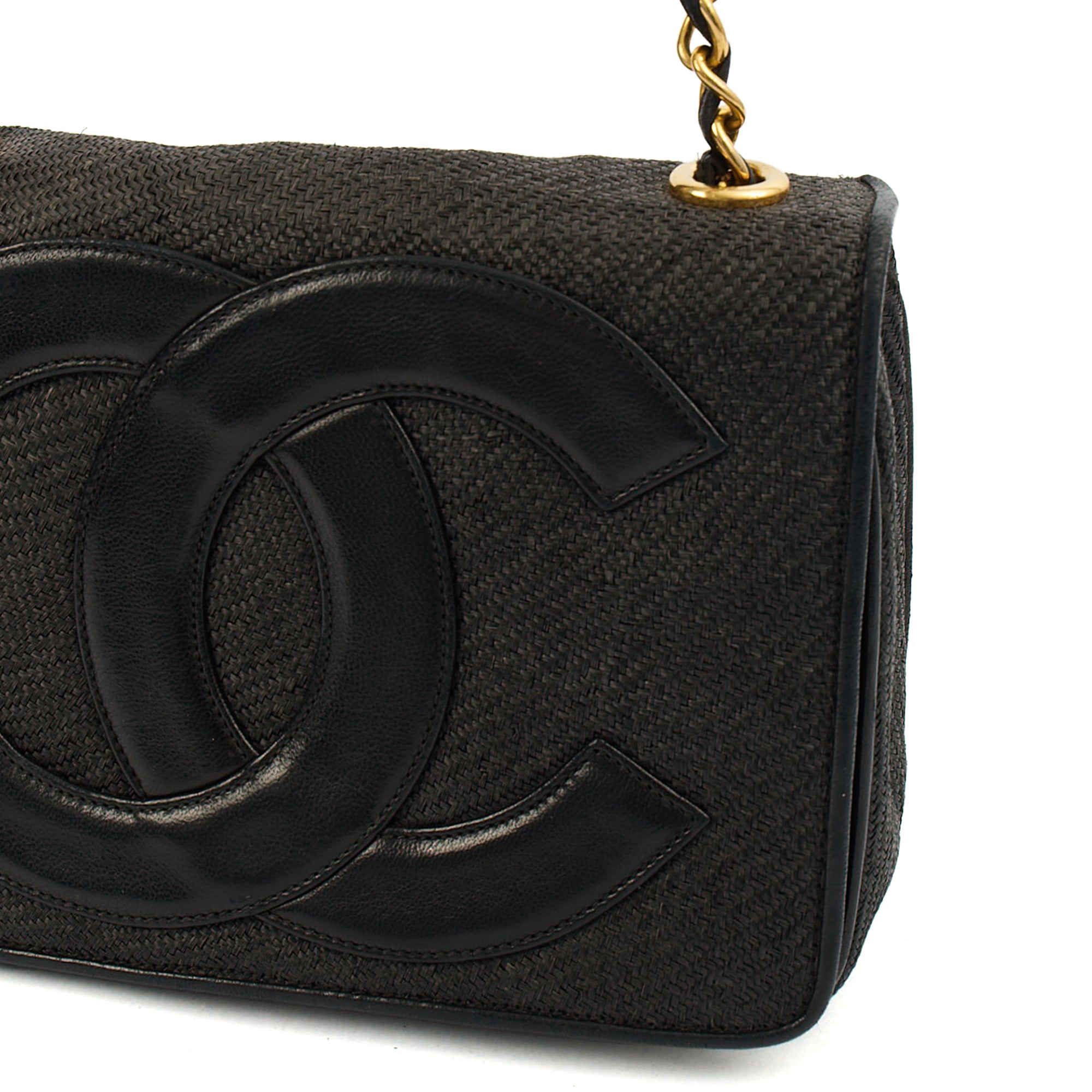 Chanel Cross Body Vintage Flap Bag  in Black, Other