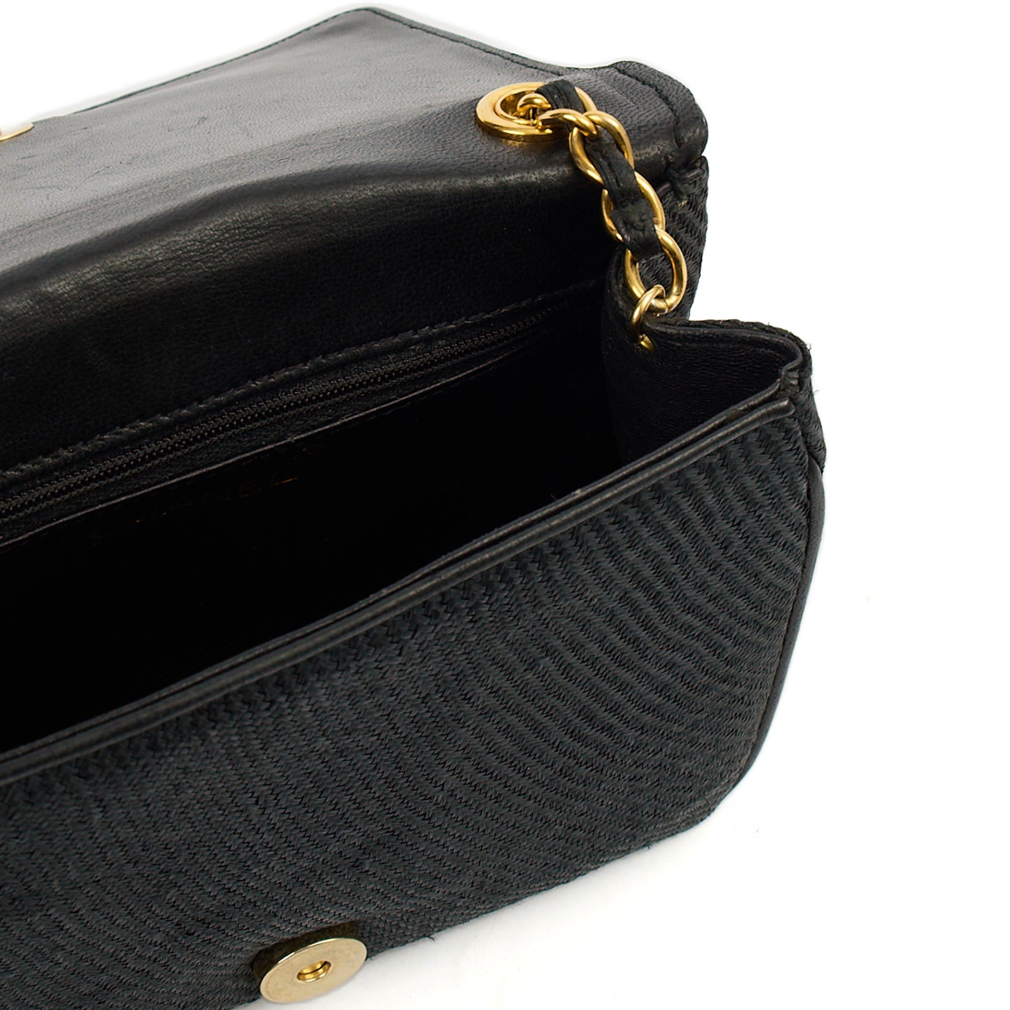Chanel Cross Body Vintage Flap Bag  in Black, Other