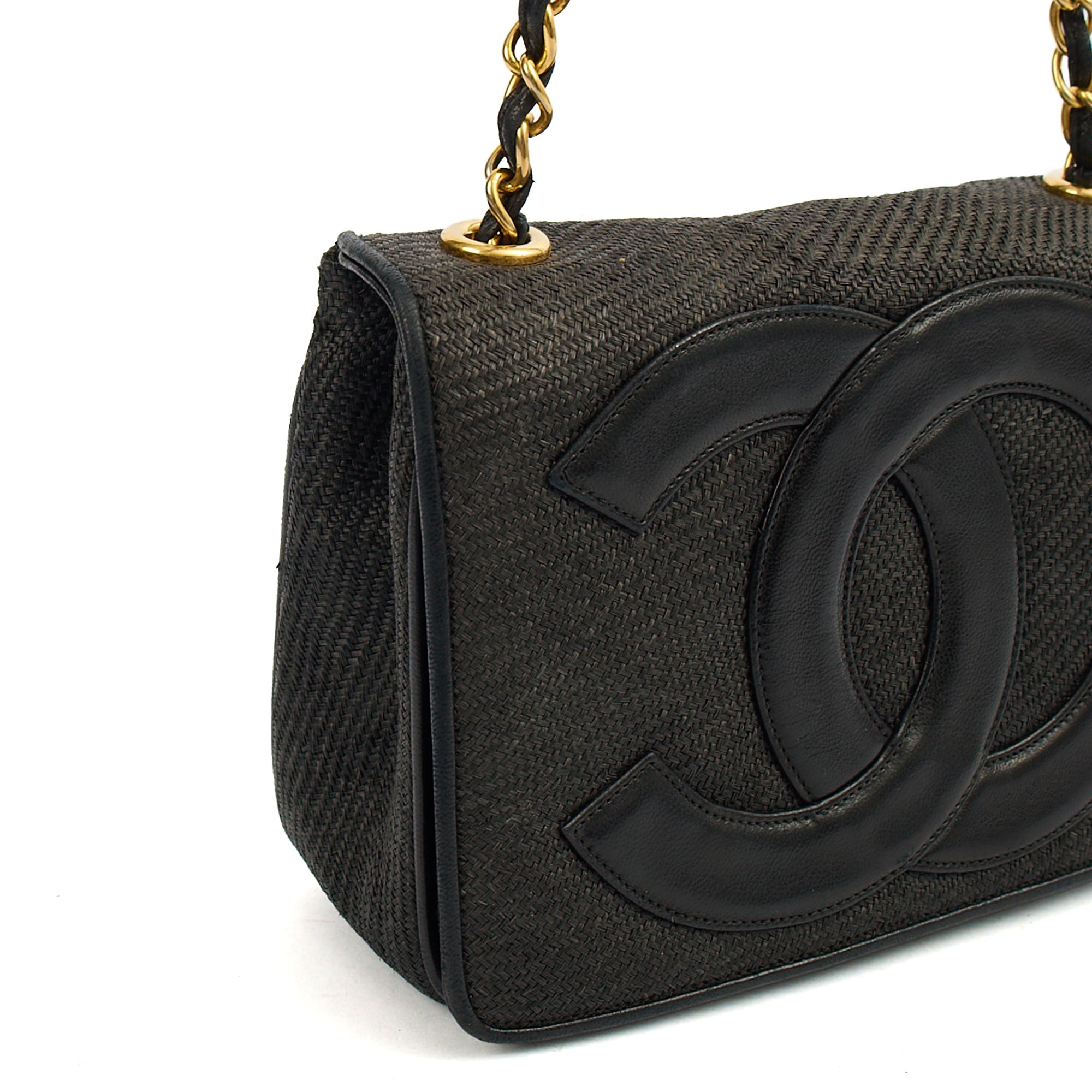 Chanel Cross Body Vintage Flap Bag  in Black, Other
