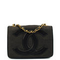 Chanel Cross Body Vintage Flap Bag  in Black, Other