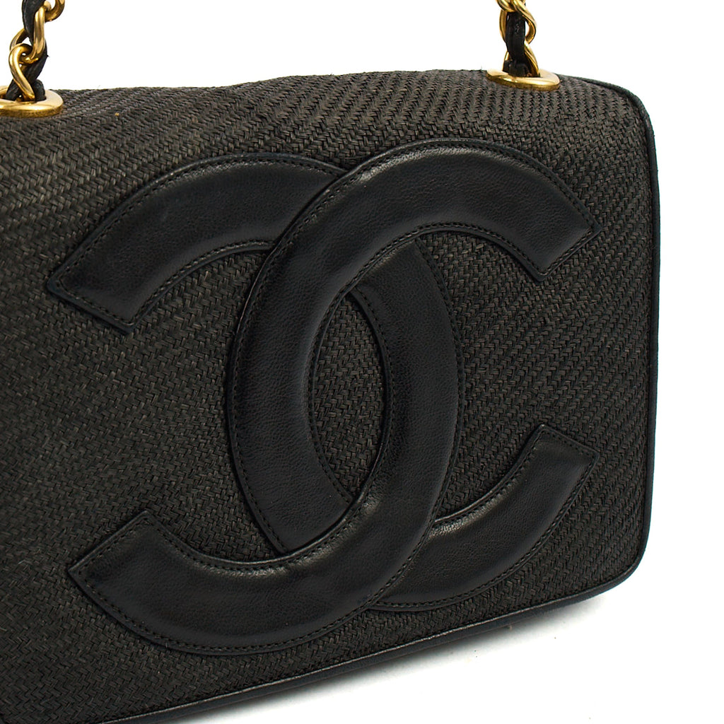 Chanel Cross Body Vintage Flap Bag  in Black, Other