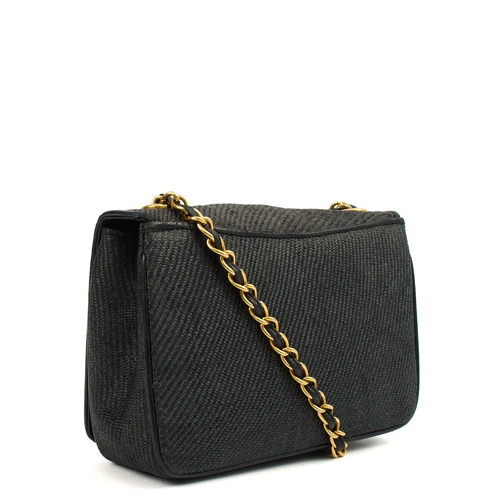 Chanel Cross Body Vintage Flap Bag  in Black, Other