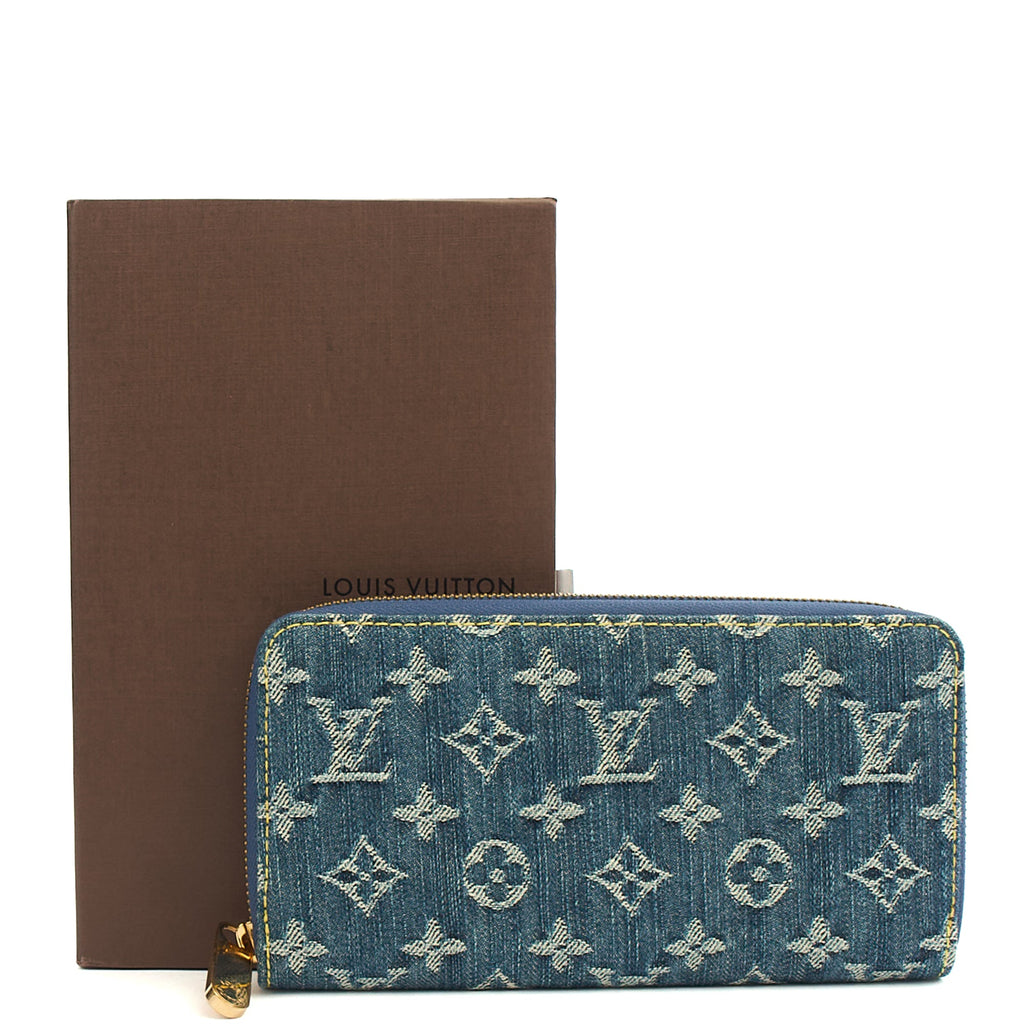 Louis Vuitton Wallet Zippy Wallet in Denim, Canvas