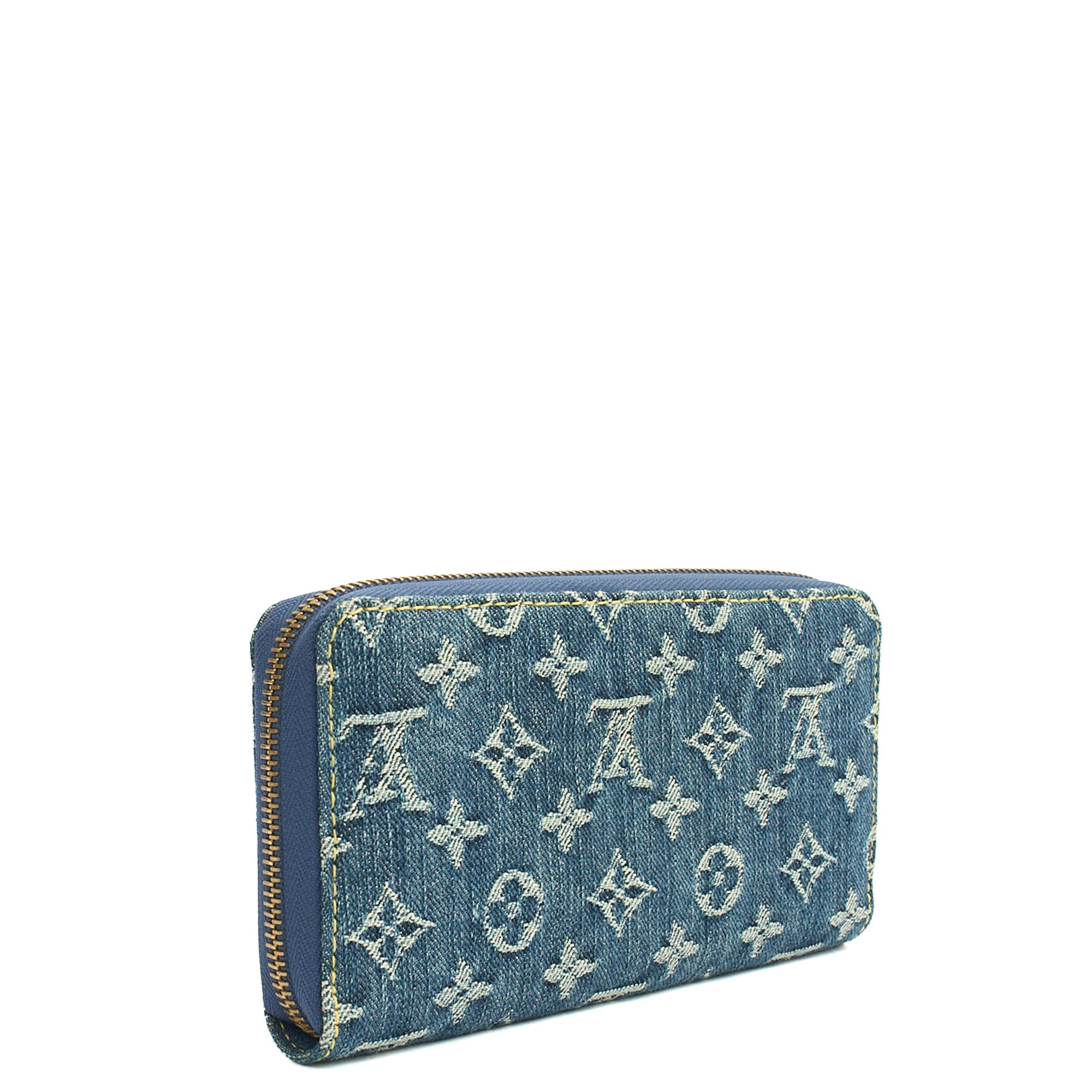Louis Vuitton Wallet Zippy Wallet in Denim, Canvas