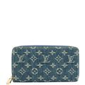 Louis Vuitton Wallet Zippy Wallet in Denim, Canvas