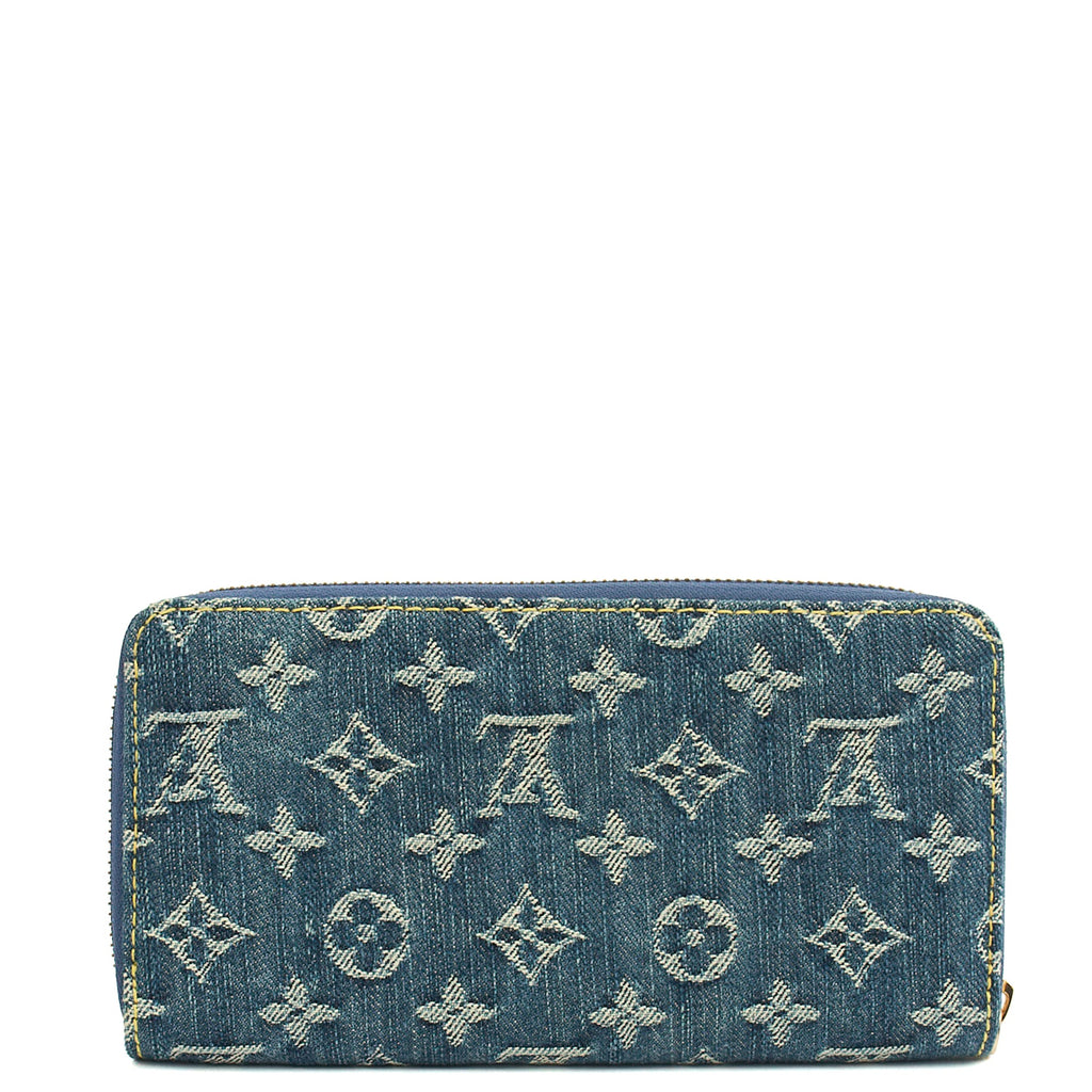 Louis Vuitton Wallet Zippy Wallet in Denim, Canvas