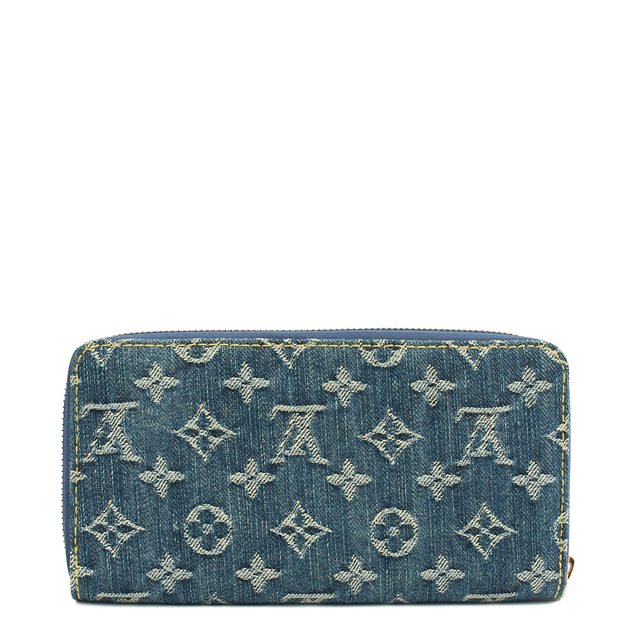 Louis Vuitton Wallet Zippy Wallet in Denim, Canvas