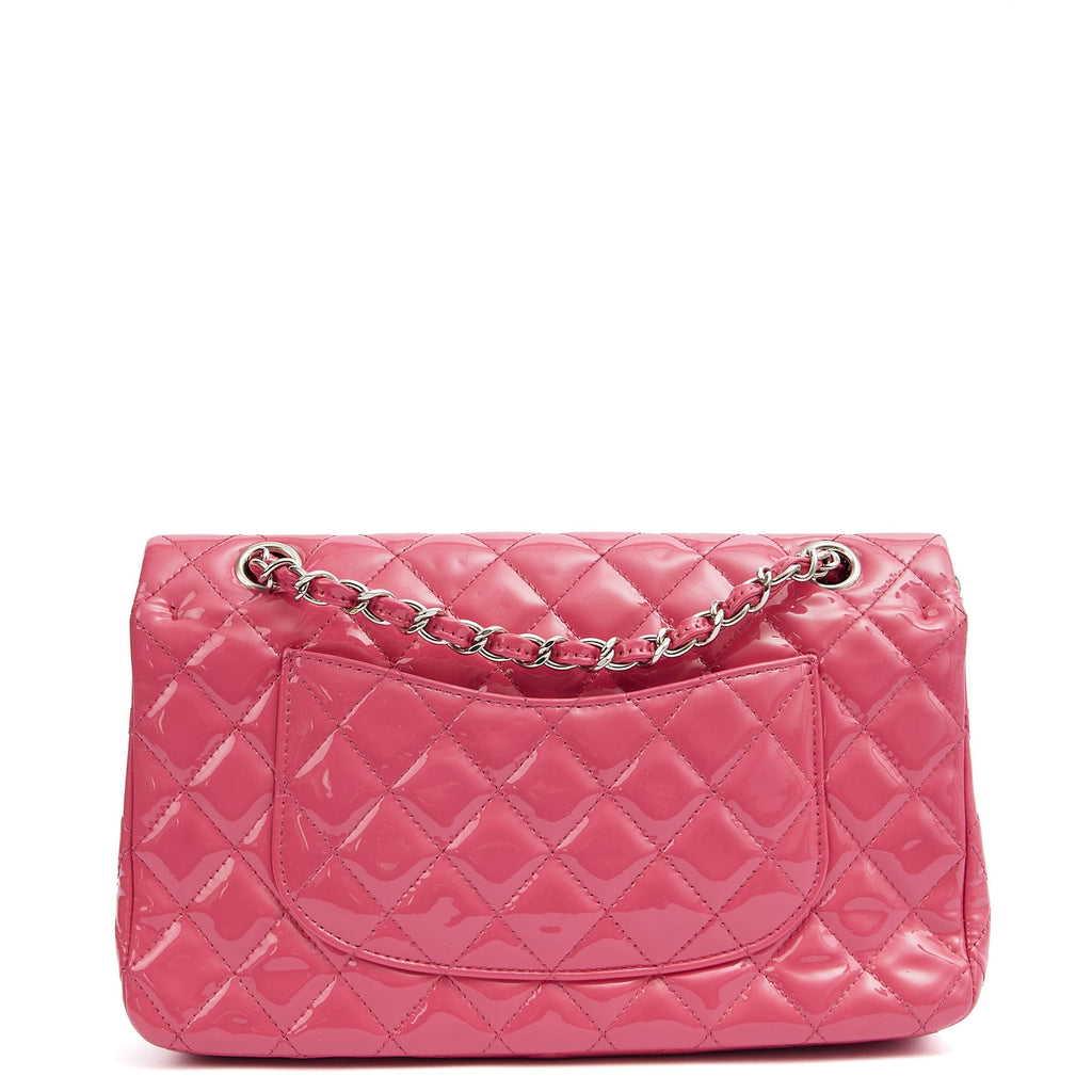 Chanel Shoulder Bag Classic Double Flap - Medium in Pink, Patent Leather