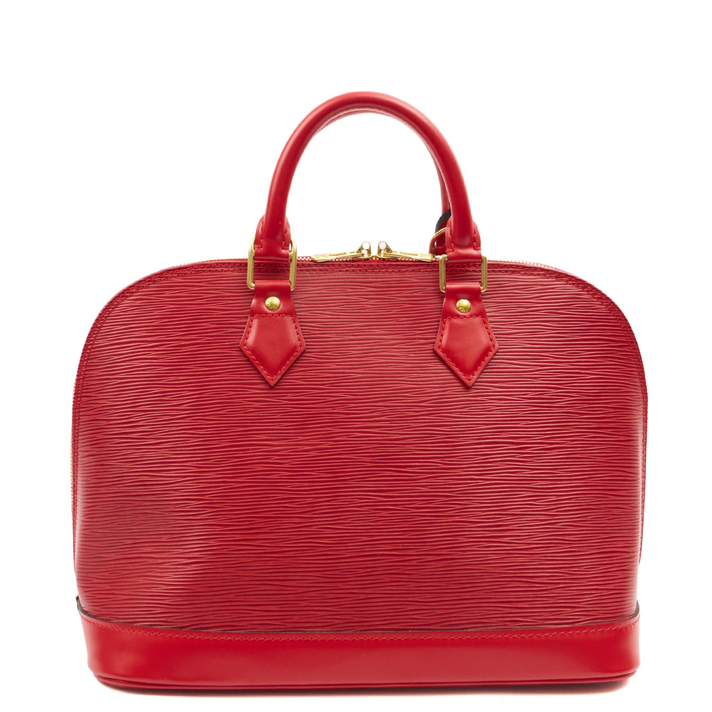 Louis Vuitton Tote Alma MM in Red, Epi Leather