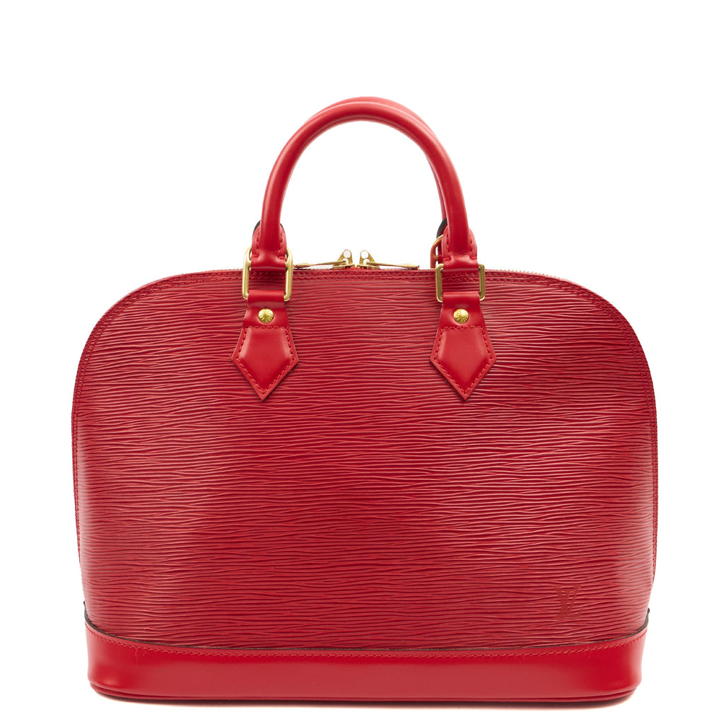 Louis Vuitton Tote Alma MM in Red, Epi Leather