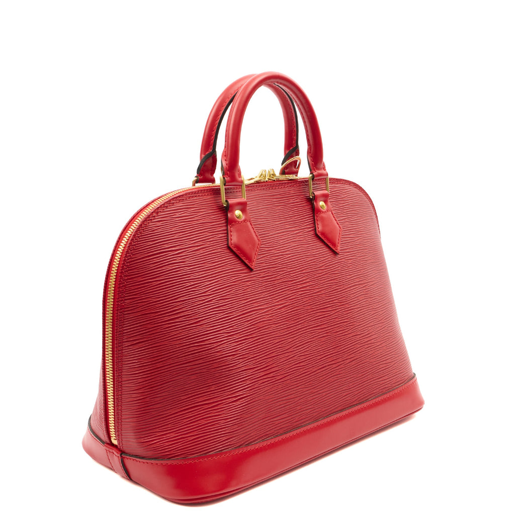 Louis Vuitton Tote Alma MM in Red, Epi Leather