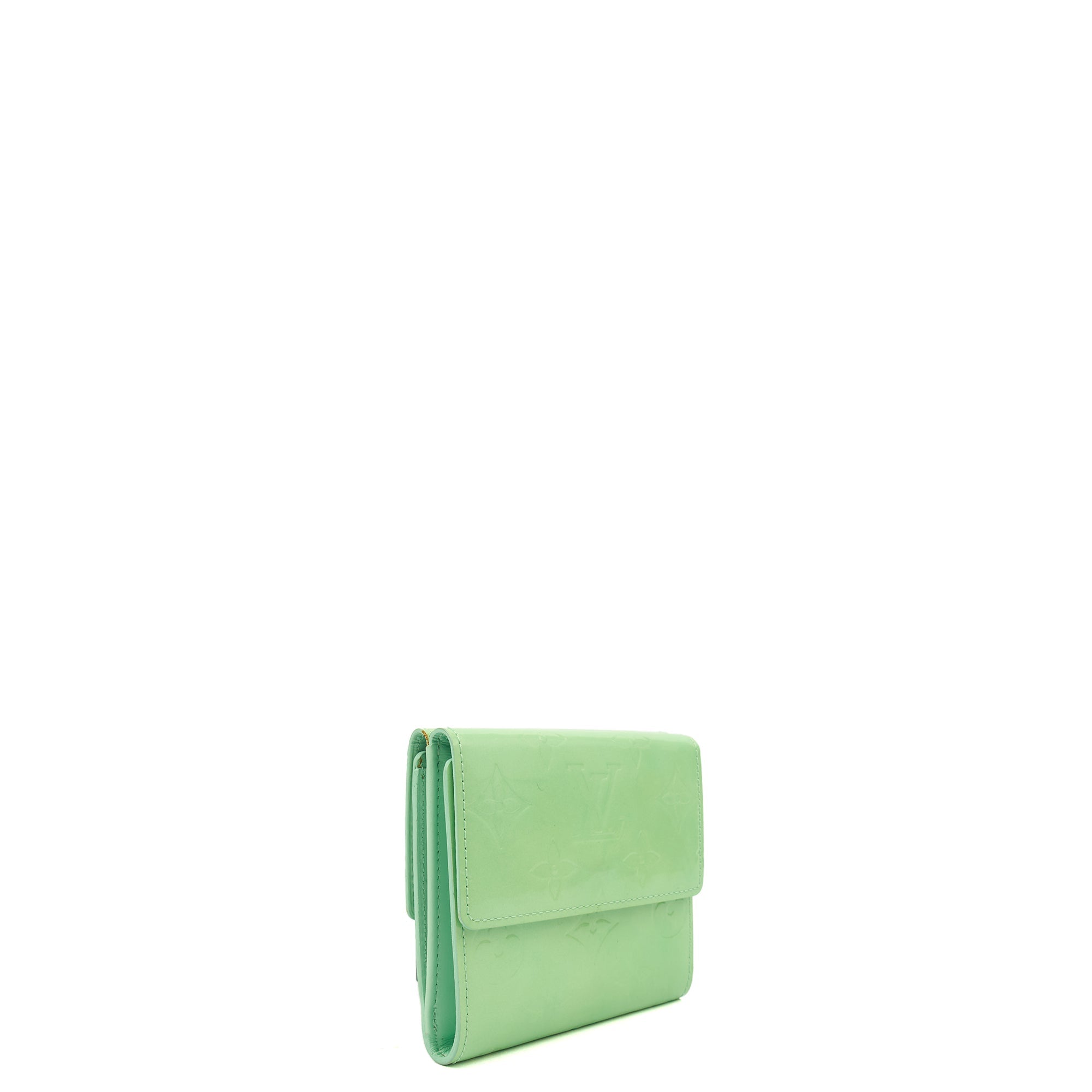 Louis Vuitton Wallet Wallet in Green, Patent Leather