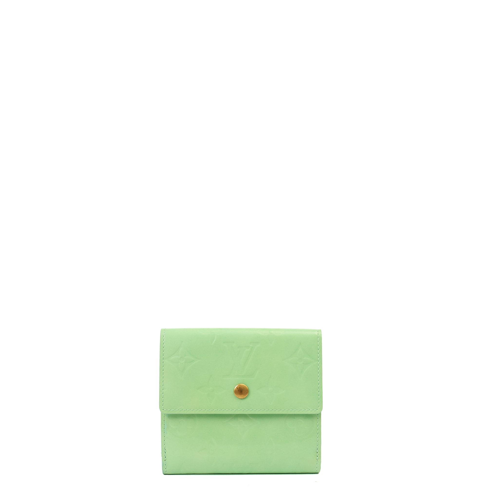 Louis Vuitton Wallet Wallet in Green, Patent Leather