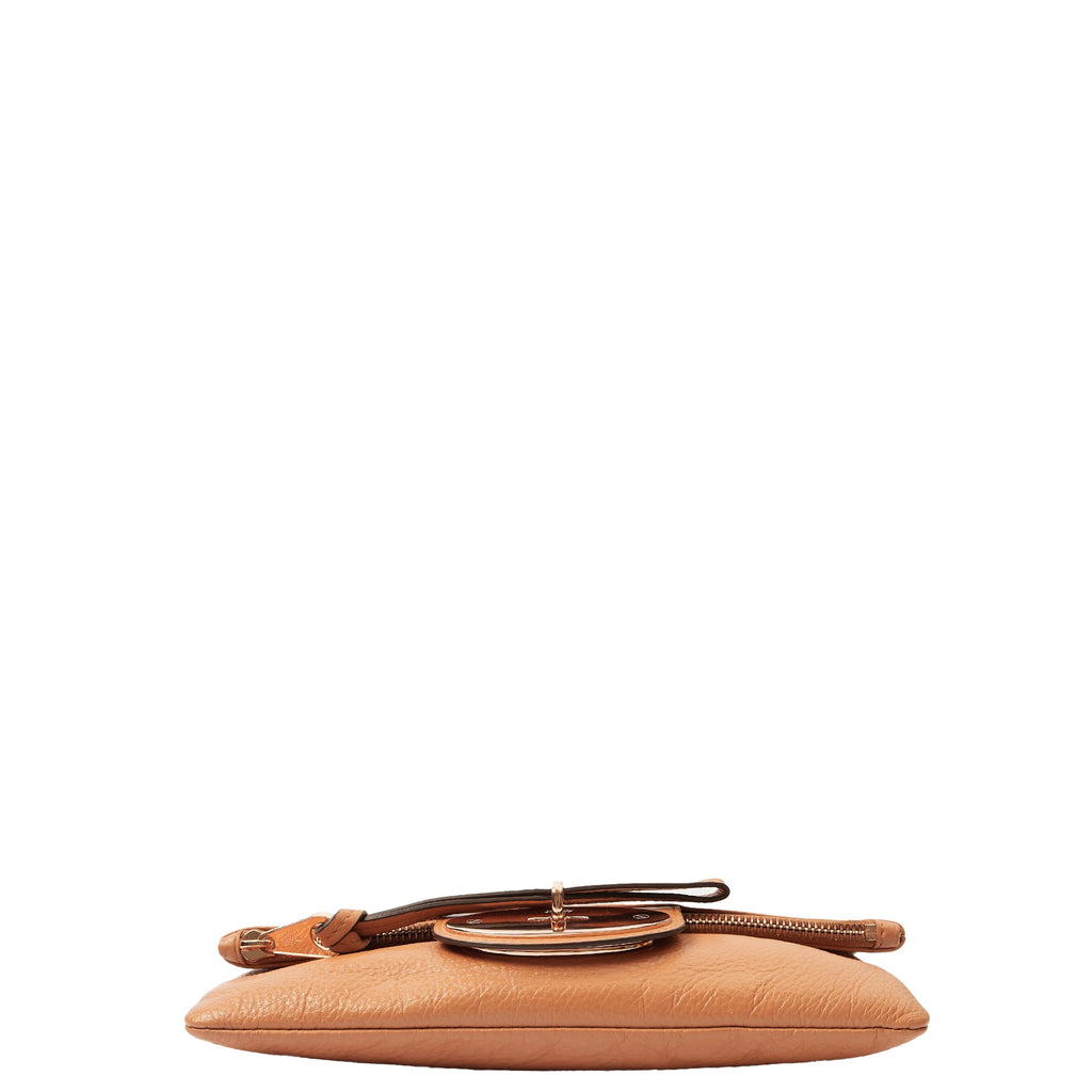 Mulberry Clutch Postman's Lock Clutch in Orange, Calfskin Leather