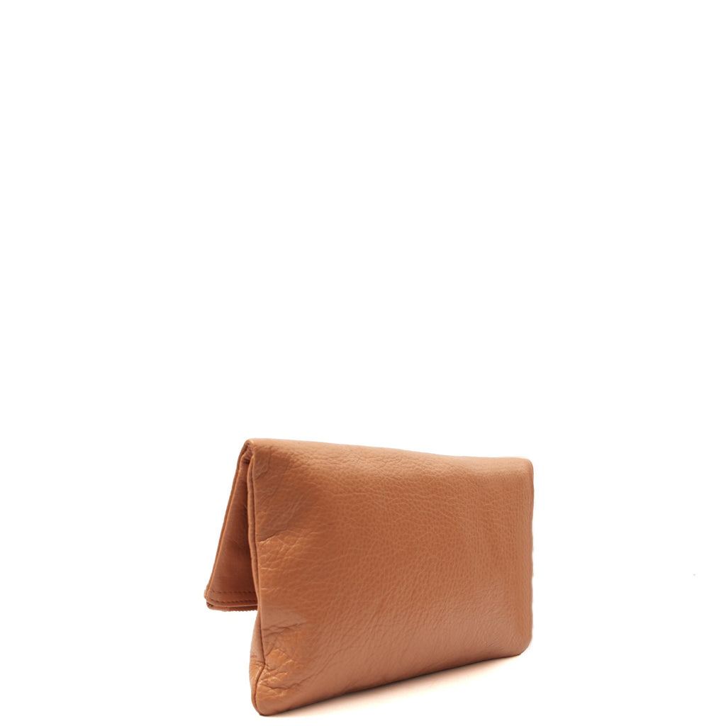 Mulberry Clutch Postman's Lock Clutch in Orange, Calfskin Leather