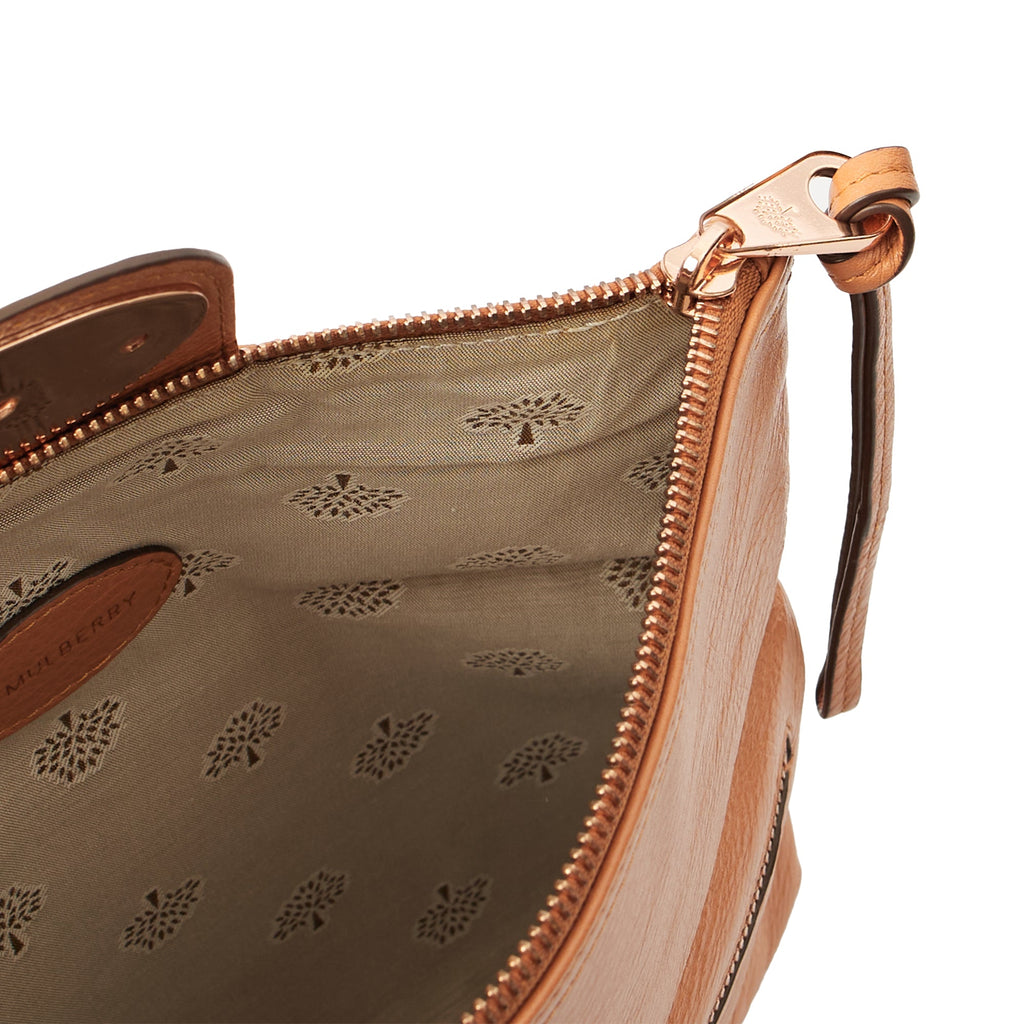 Mulberry Clutch Postman's Lock Clutch in Orange, Calfskin Leather