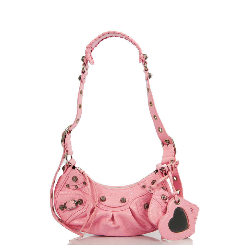 Balenciaga Shoulder Bag Le Cagole XS in Pink, Leather