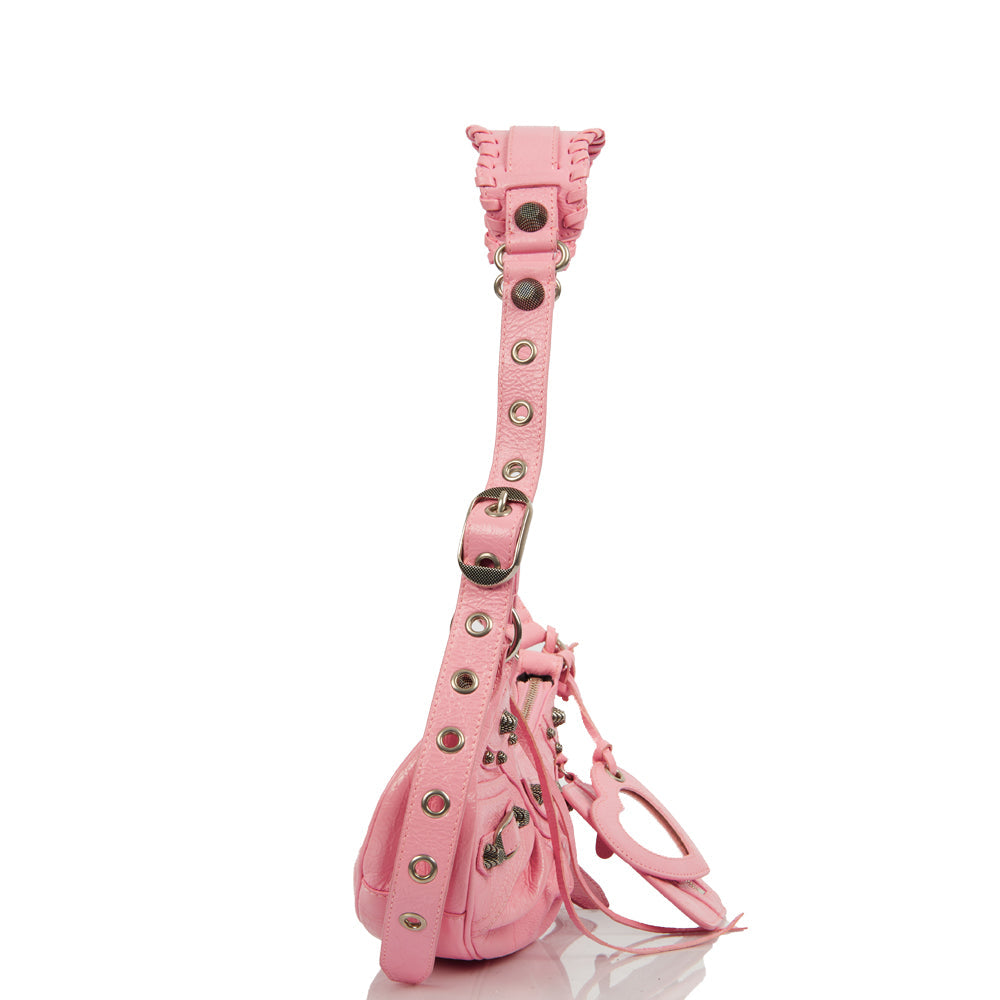 Balenciaga Shoulder Bag Le Cagole XS in Pink, Leather