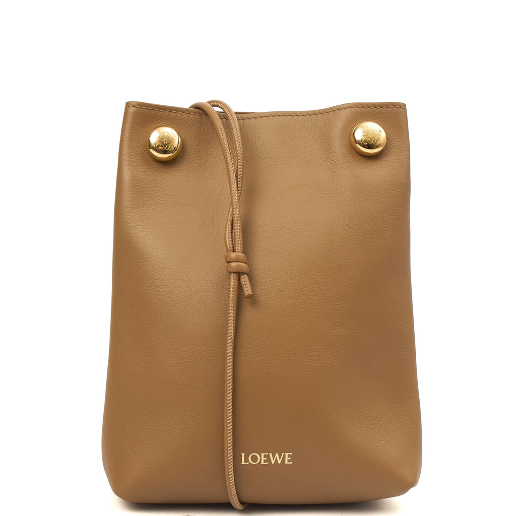 Loewe Cross Body T Pouch in Brown, Leather